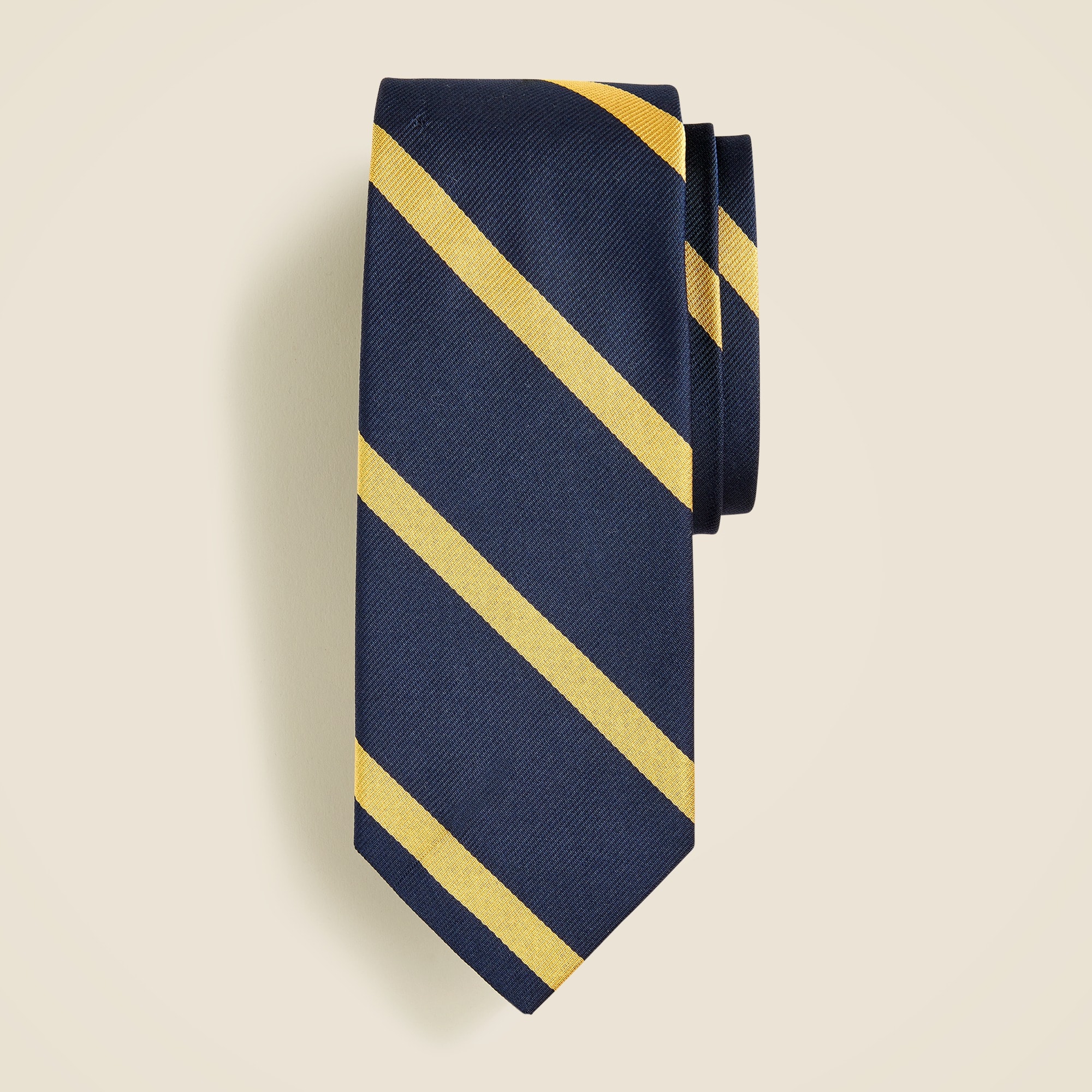 mens English silk tie in diagonal stripe