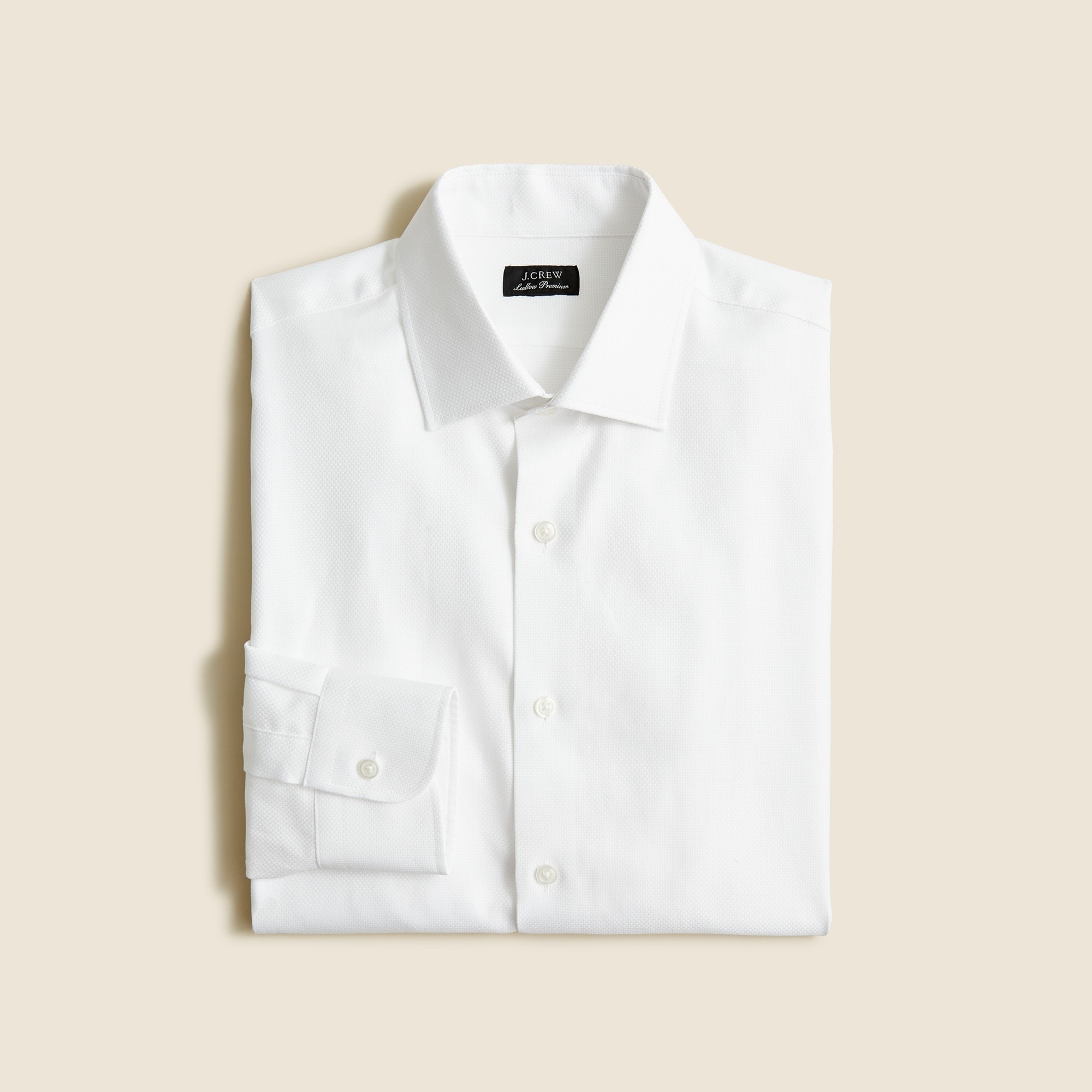 mens Slim-fit Ludlow Premium fine cotton dress shirt in dobby