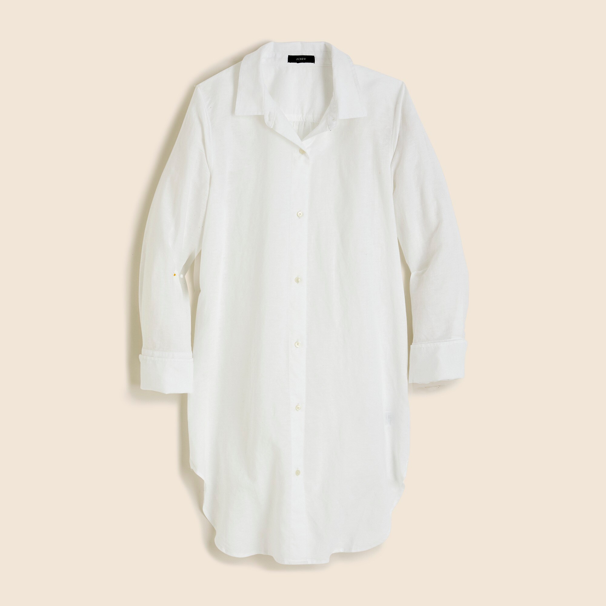  Classic-fit beach shirt in linen-cotton blend