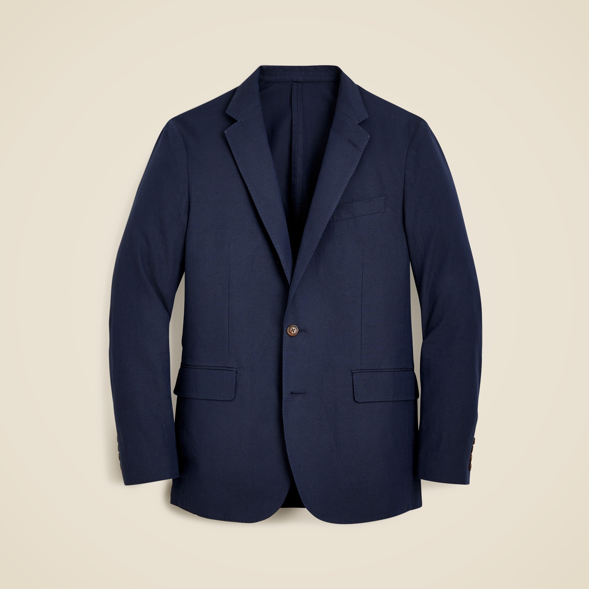 mens Ludlow Slim-fit unstructured suit jacket in Irish cotton-linen blend