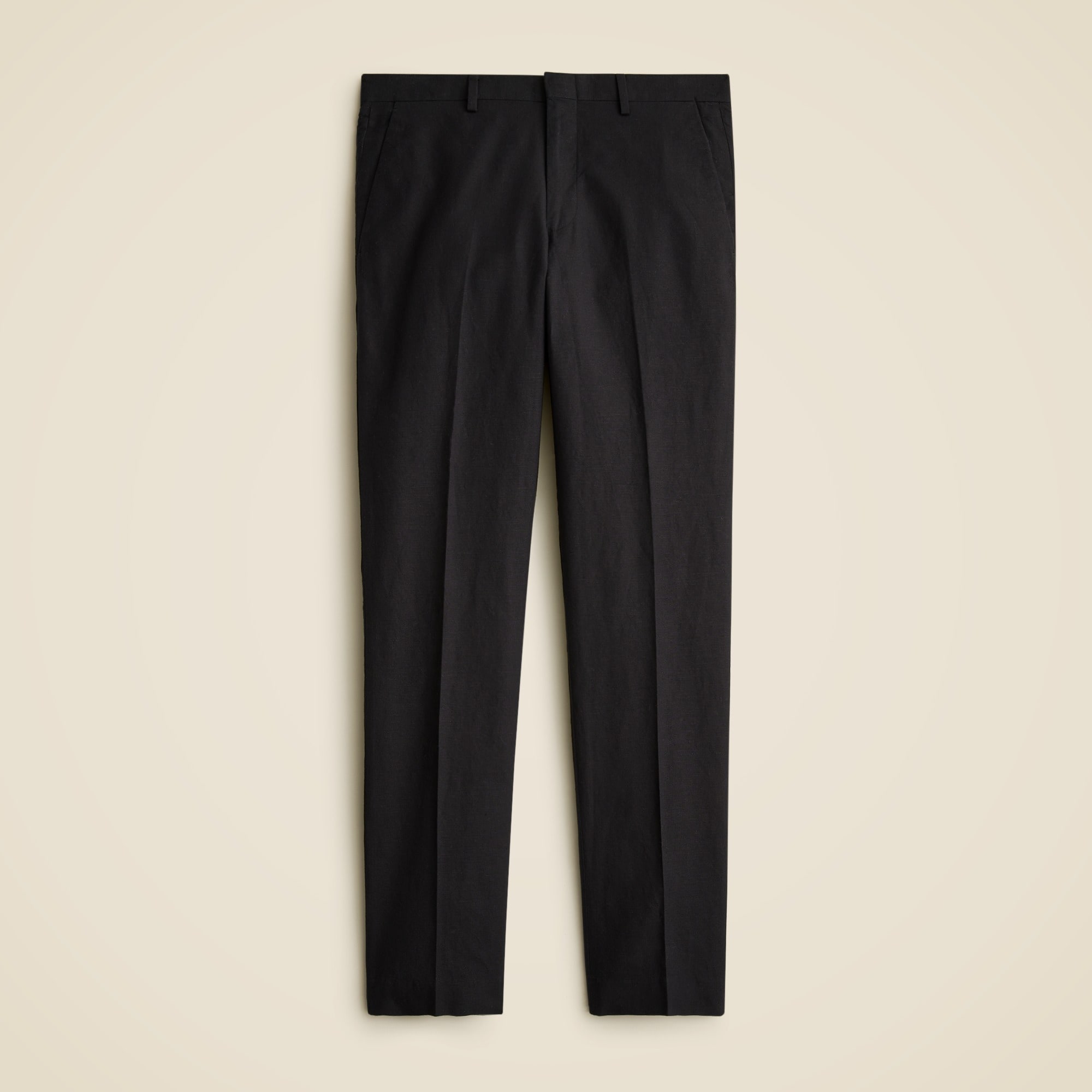 mens Ludlow Slim-fit unstructured suit pant in Irish cotton-linen blend