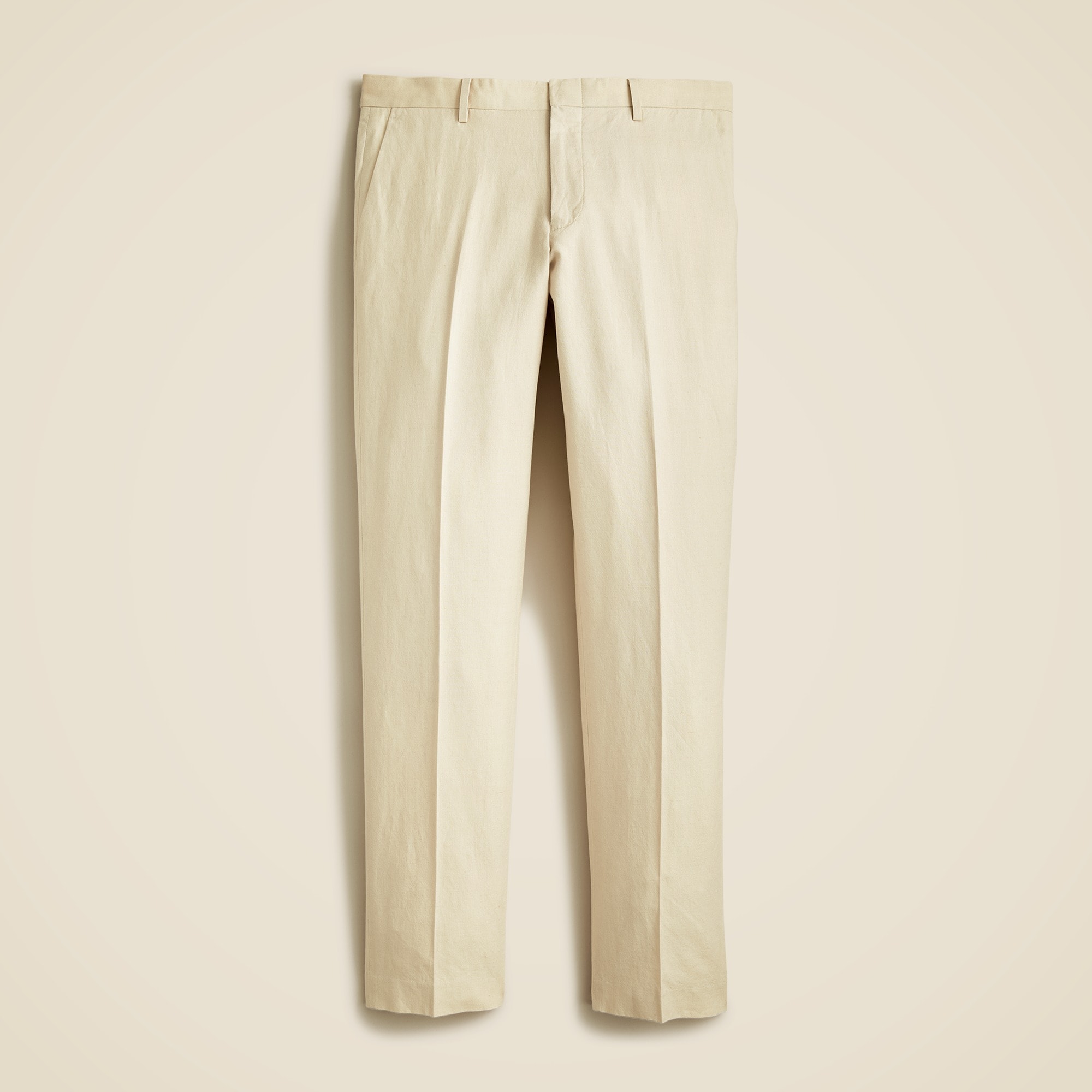 mens Ludlow Slim-fit unstructured suit pant in Irish cotton-linen blend