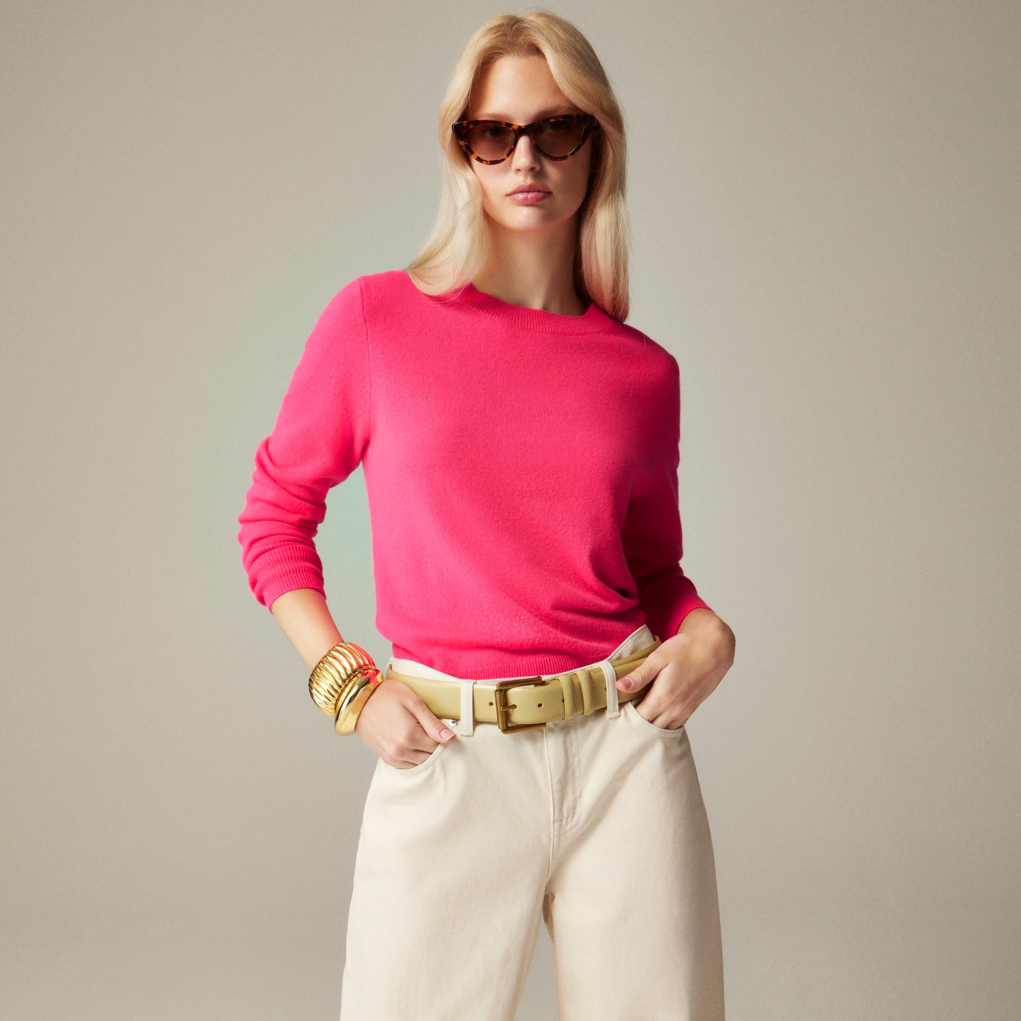 womens Cashmere classic-fit crewneck sweater