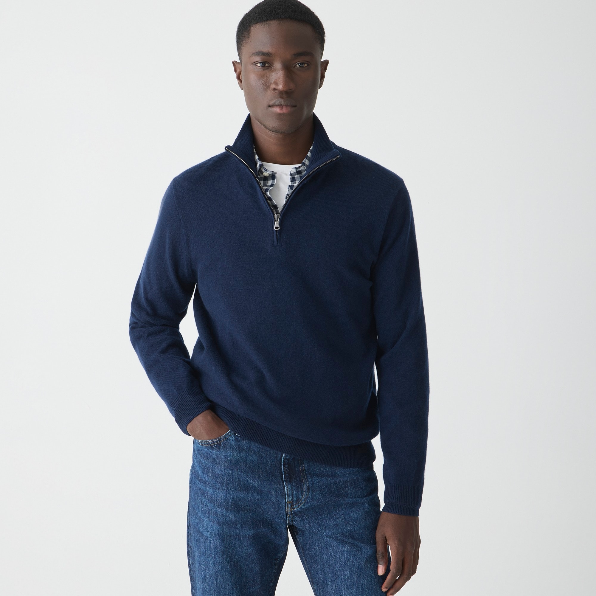 mens Cashmere half-zip sweater