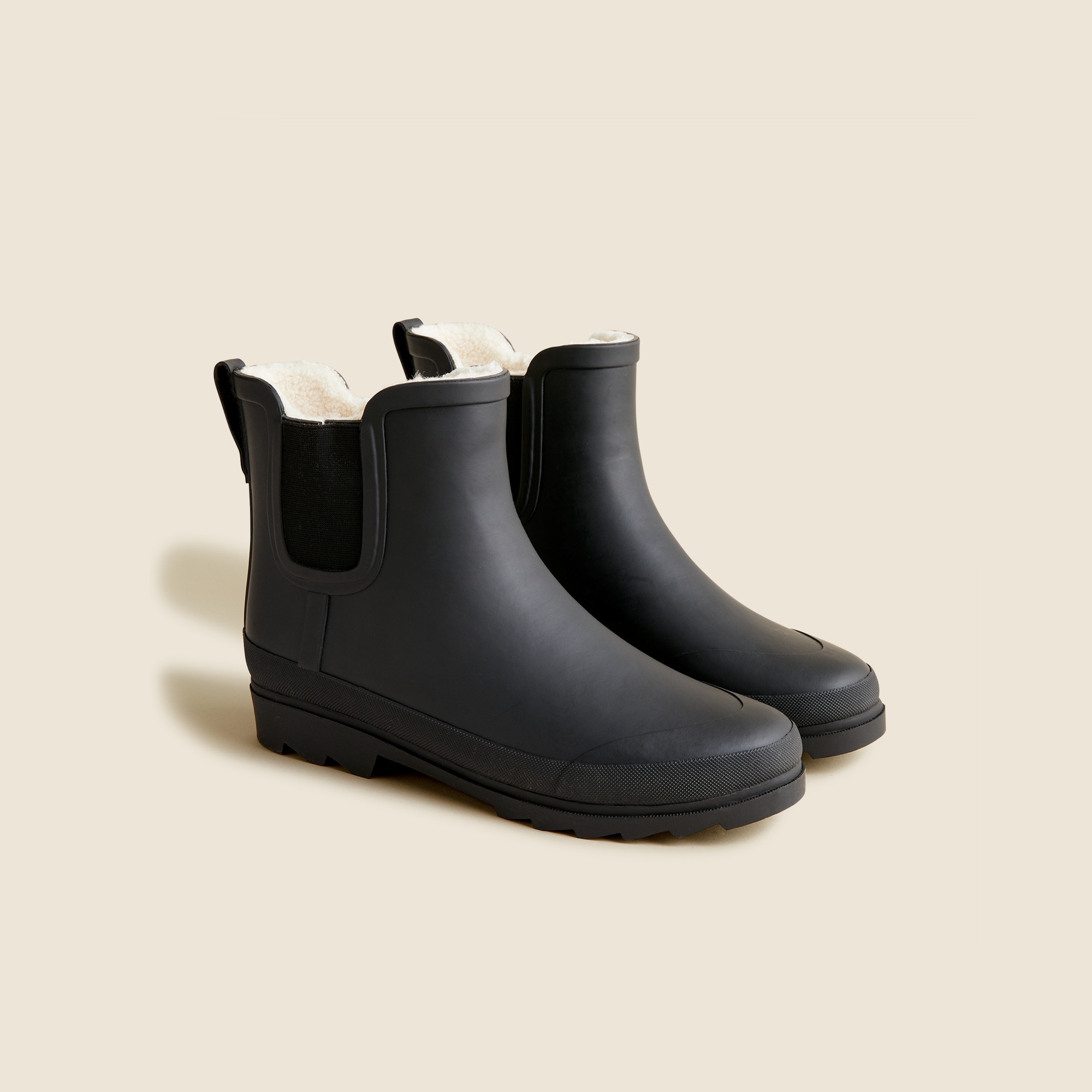 womens Sherpa-lined Chelsea rain boots