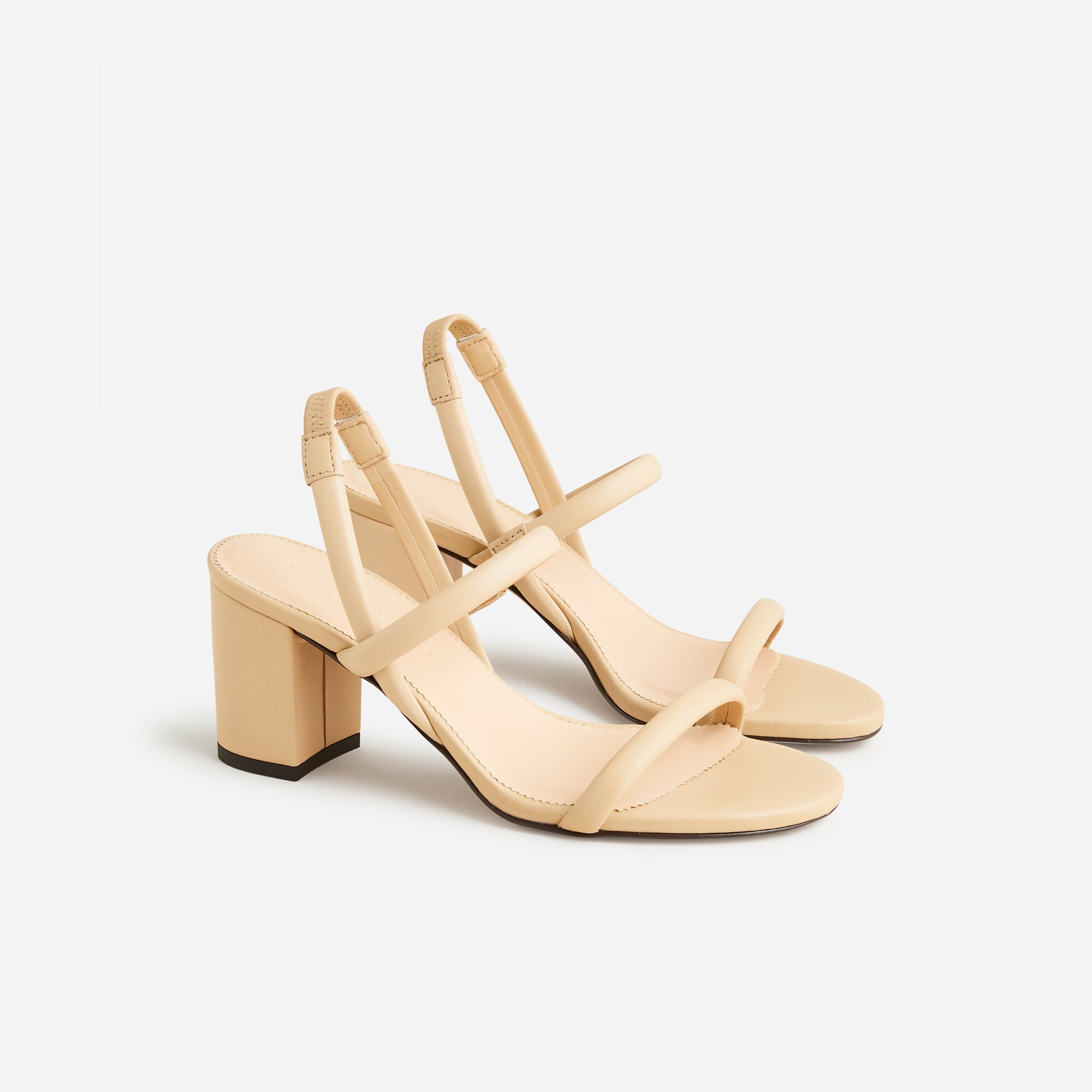  Lucie slingback block-heel sandals in leather