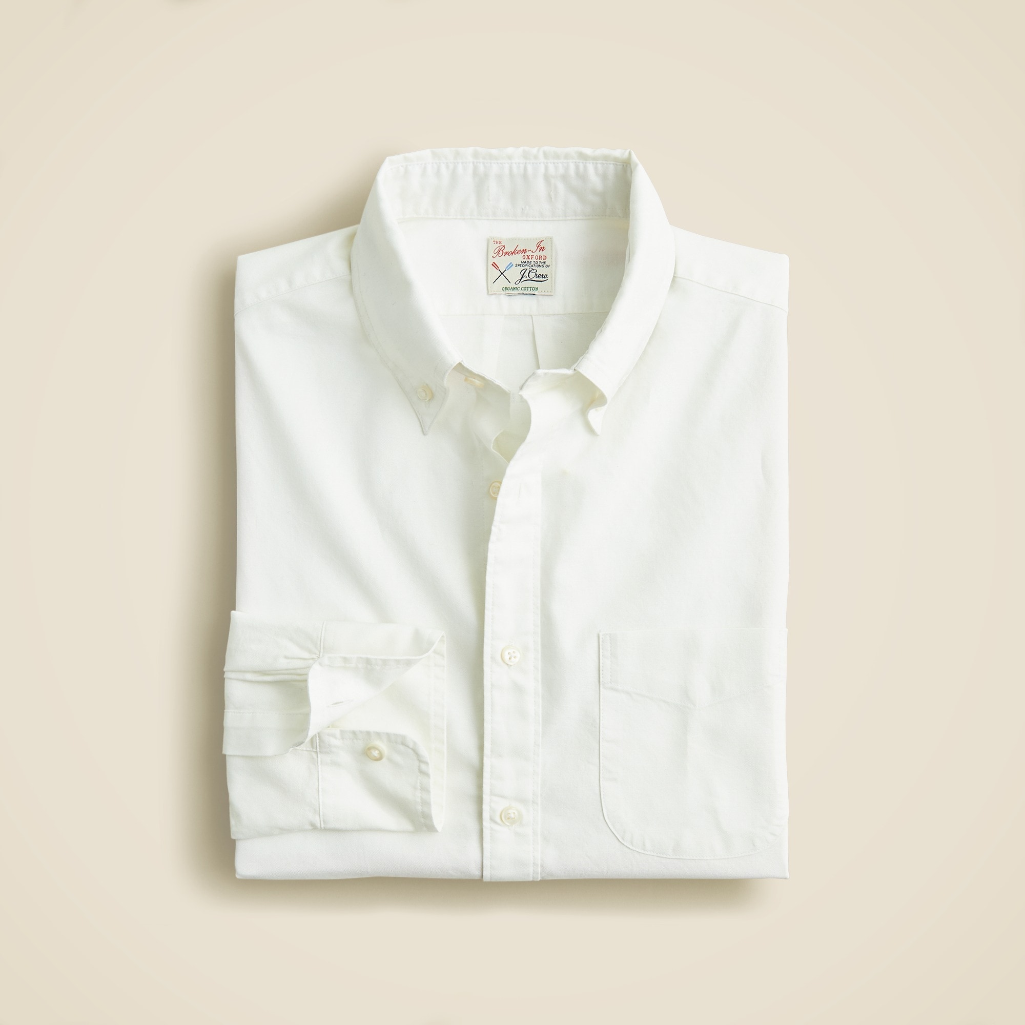 Broken-in organic cotton oxford shirt