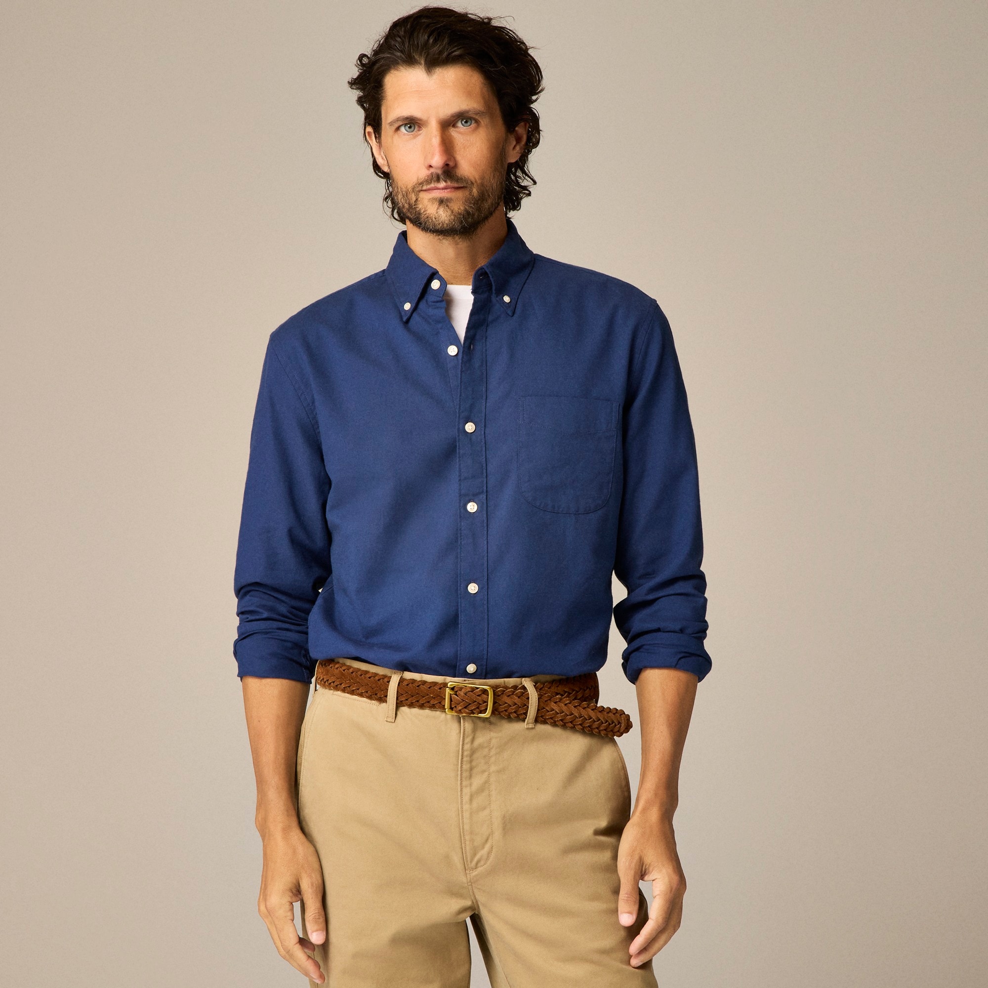 mens Broken-in organic cotton oxford shirt