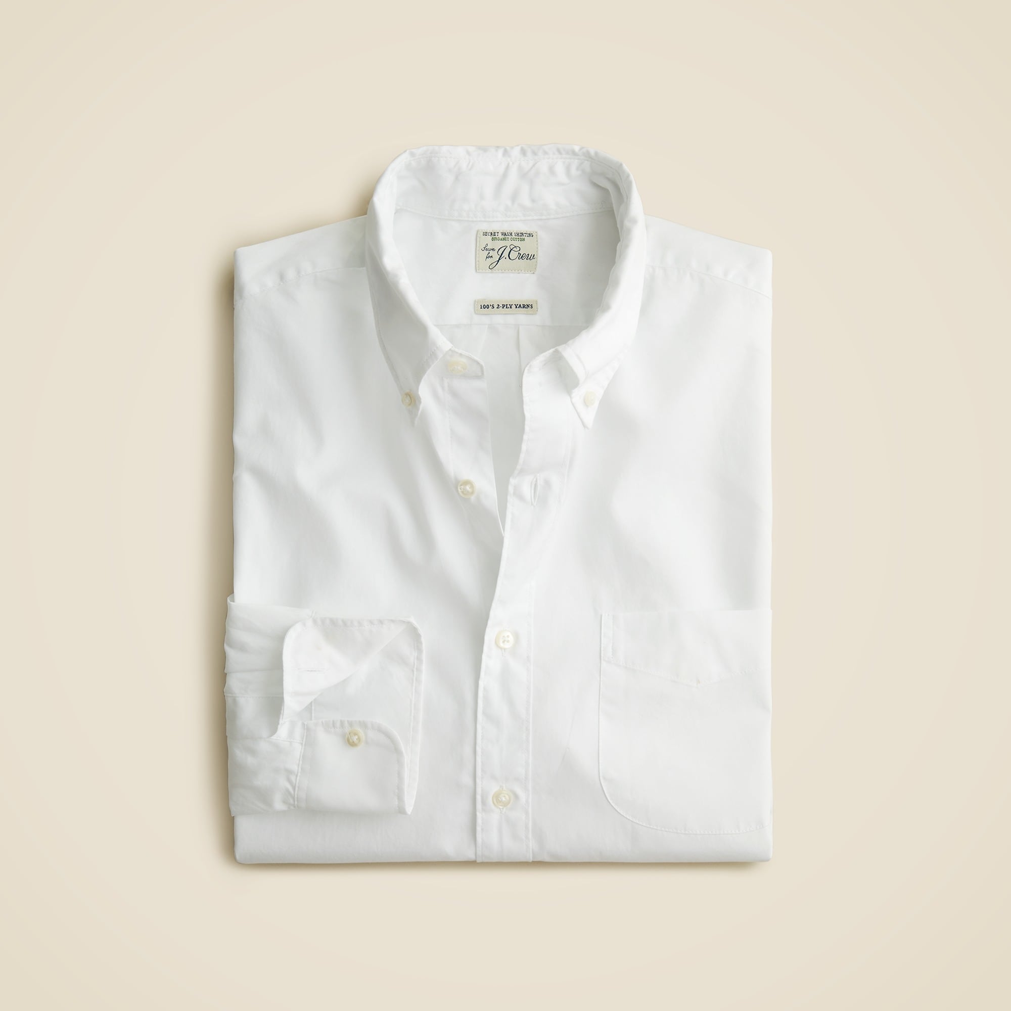 mens Secret Wash organic cotton poplin shirt