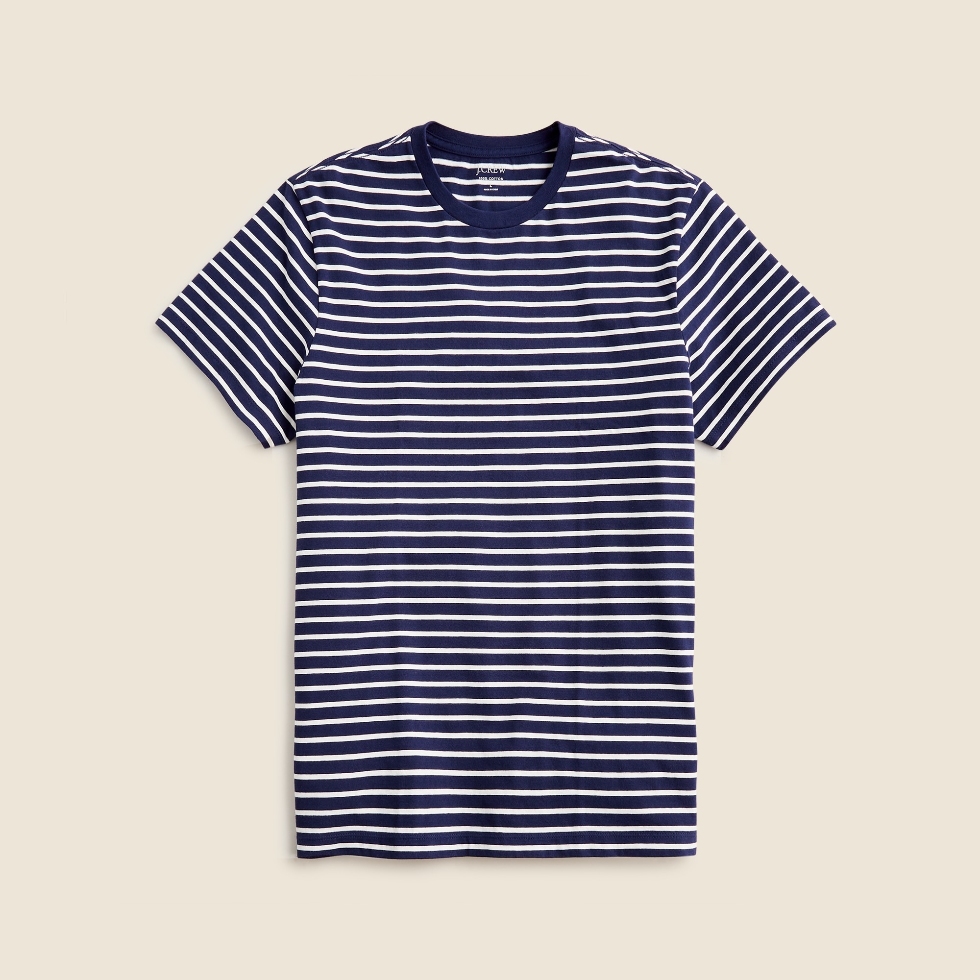 mens Tall cotton T-shirt in stripe