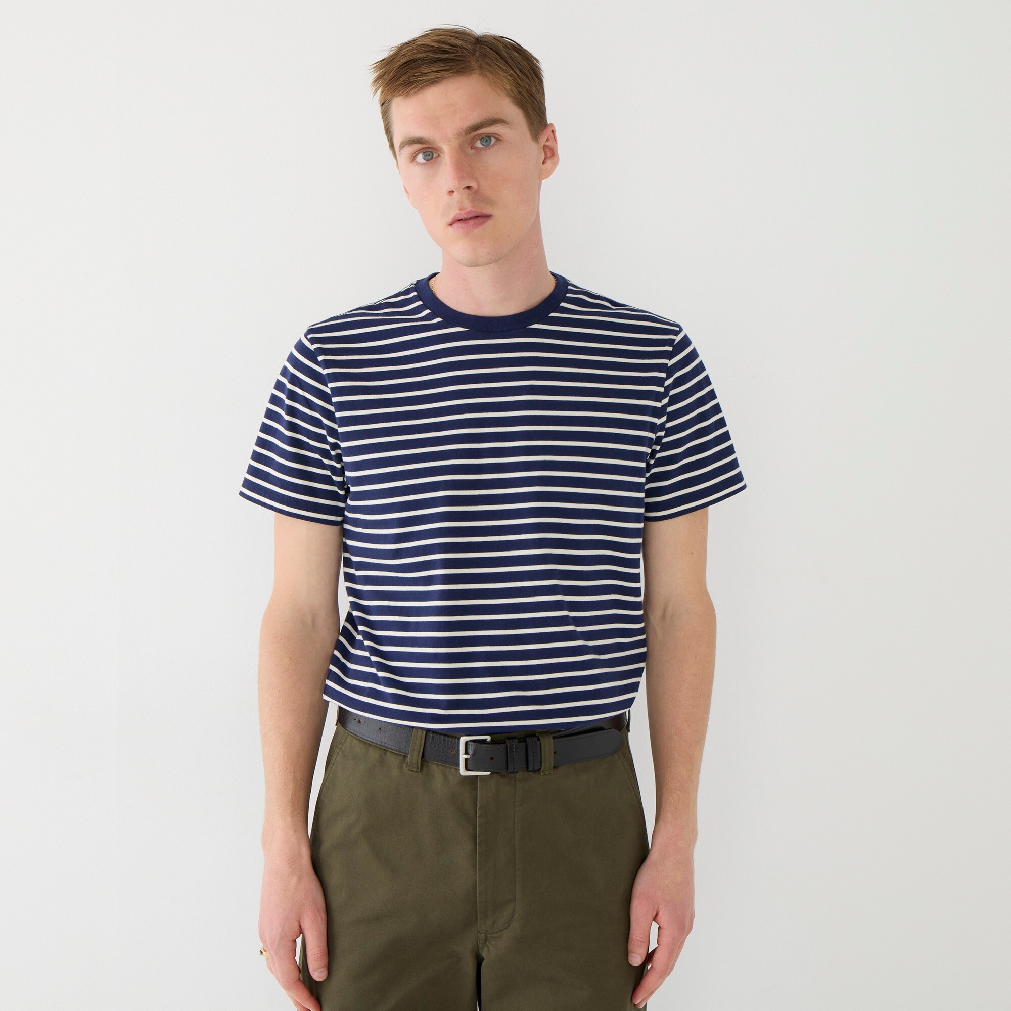 mens Cotton T-shirt in stripe