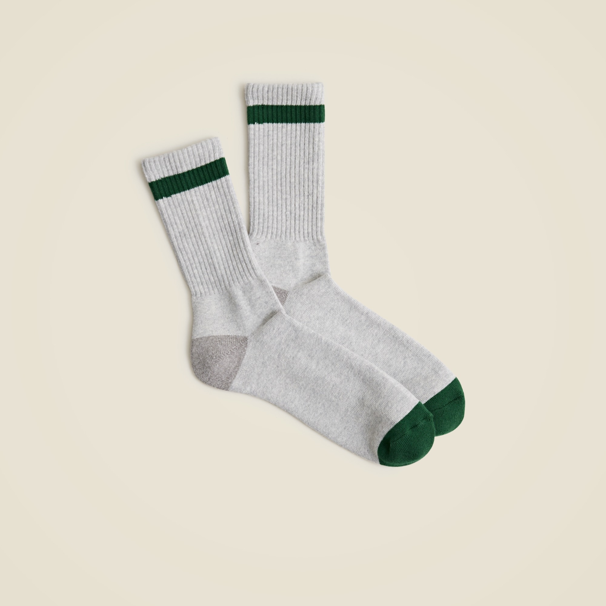 mens Athletic crew socks in gym stripe