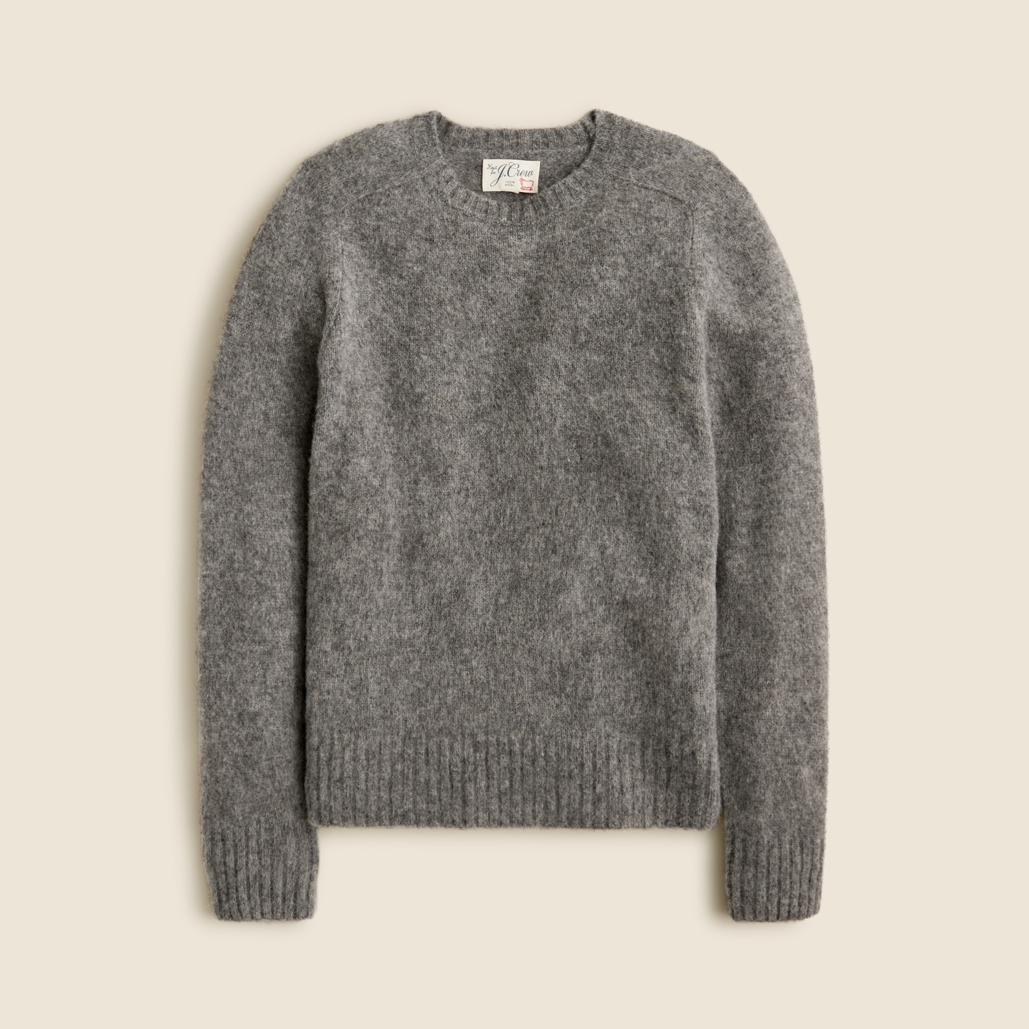 mens Brushed wool crewneck sweater