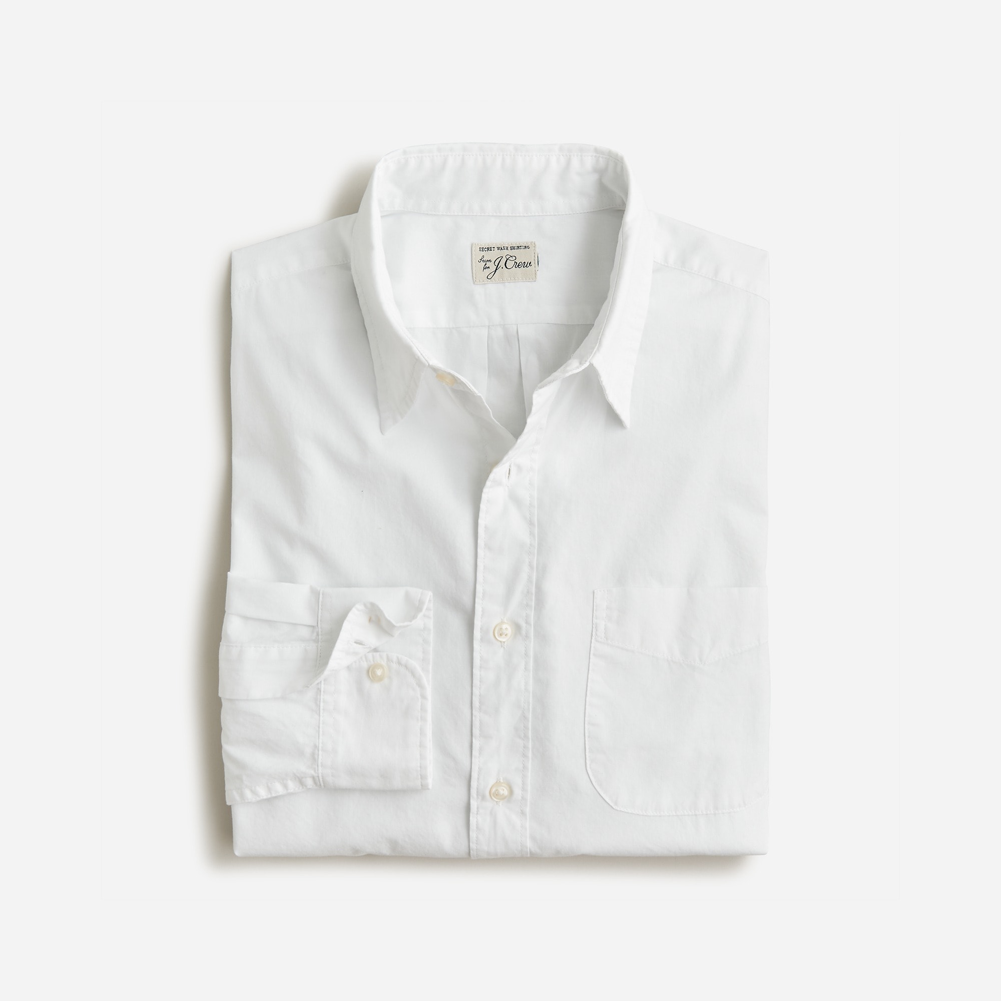 mens Relaxed Secret Wash cotton poplin shirt