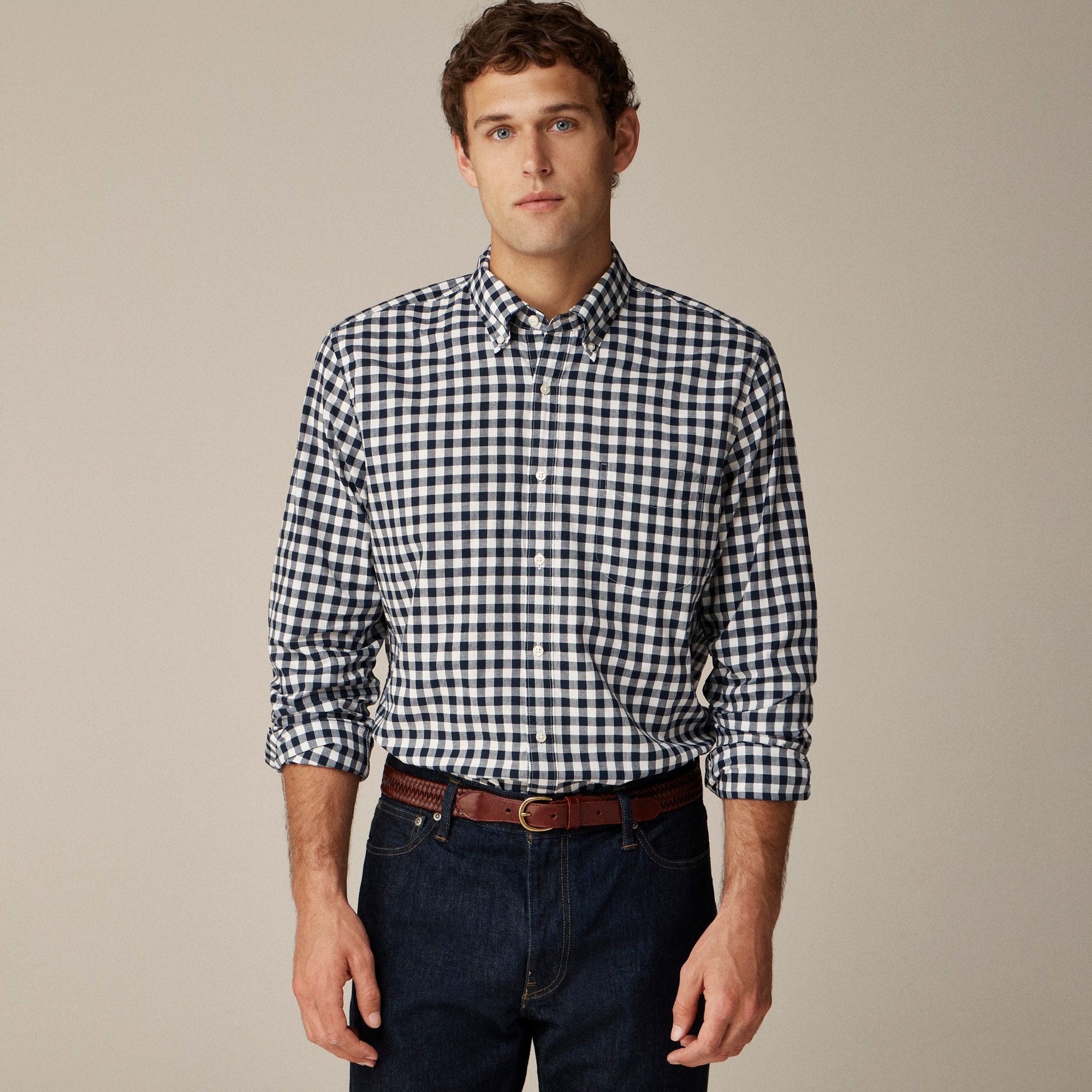 mens Secret Wash cotton poplin shirt