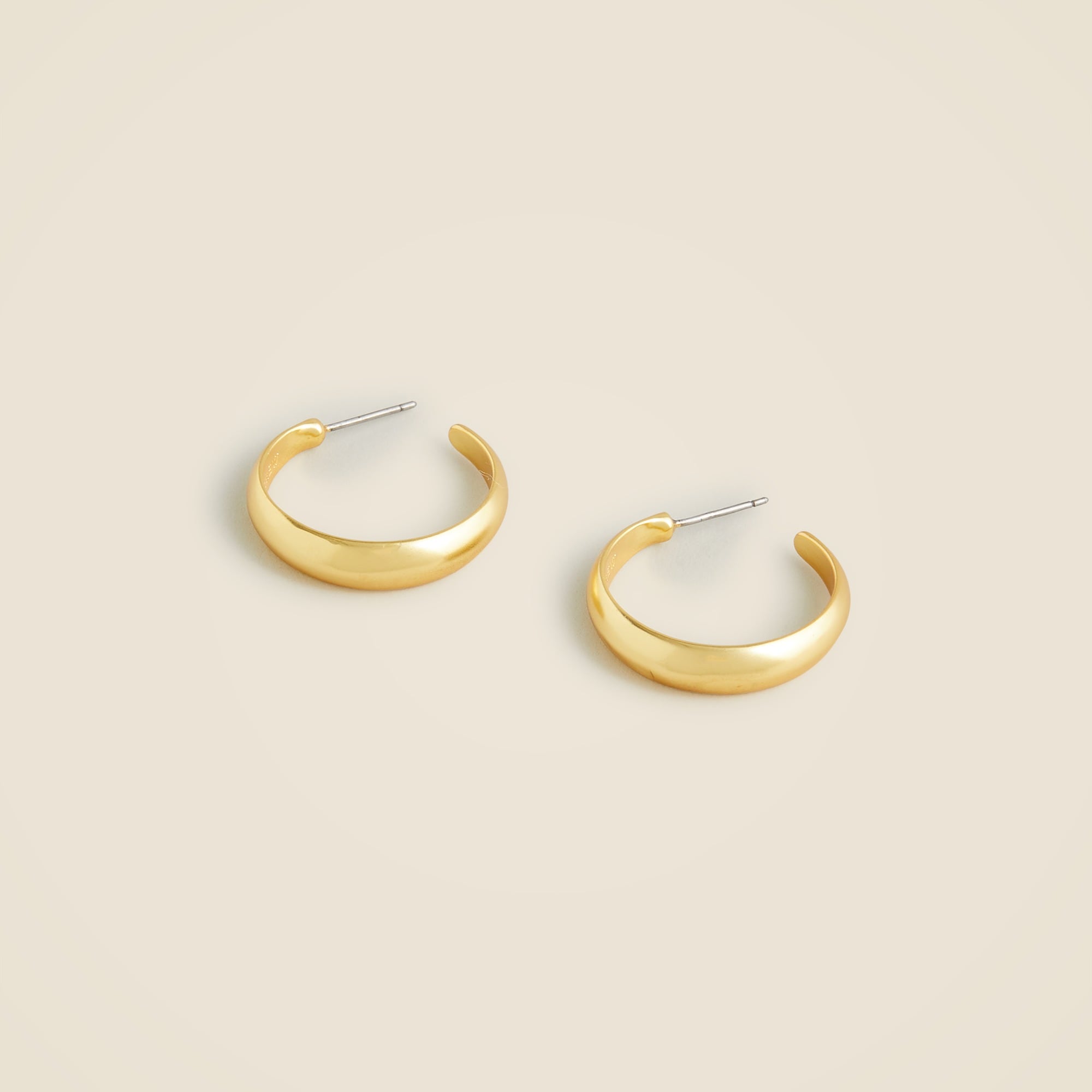 womens Dainty gold-plated hoop earrings