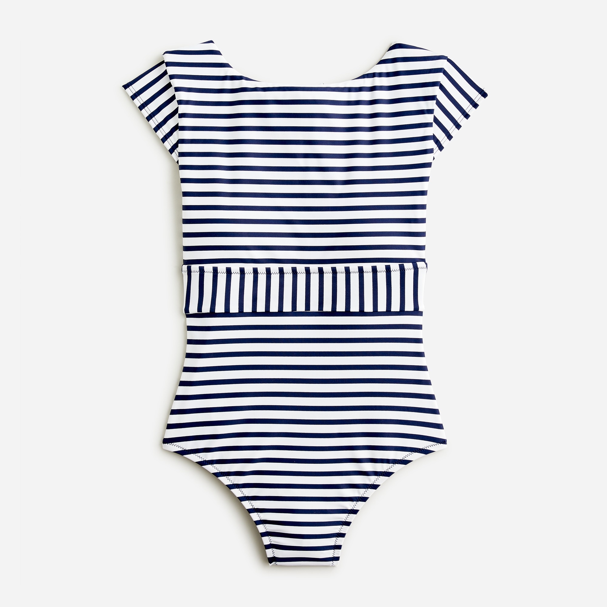  Cap-sleeve one-piece swimsuit in classic stripe