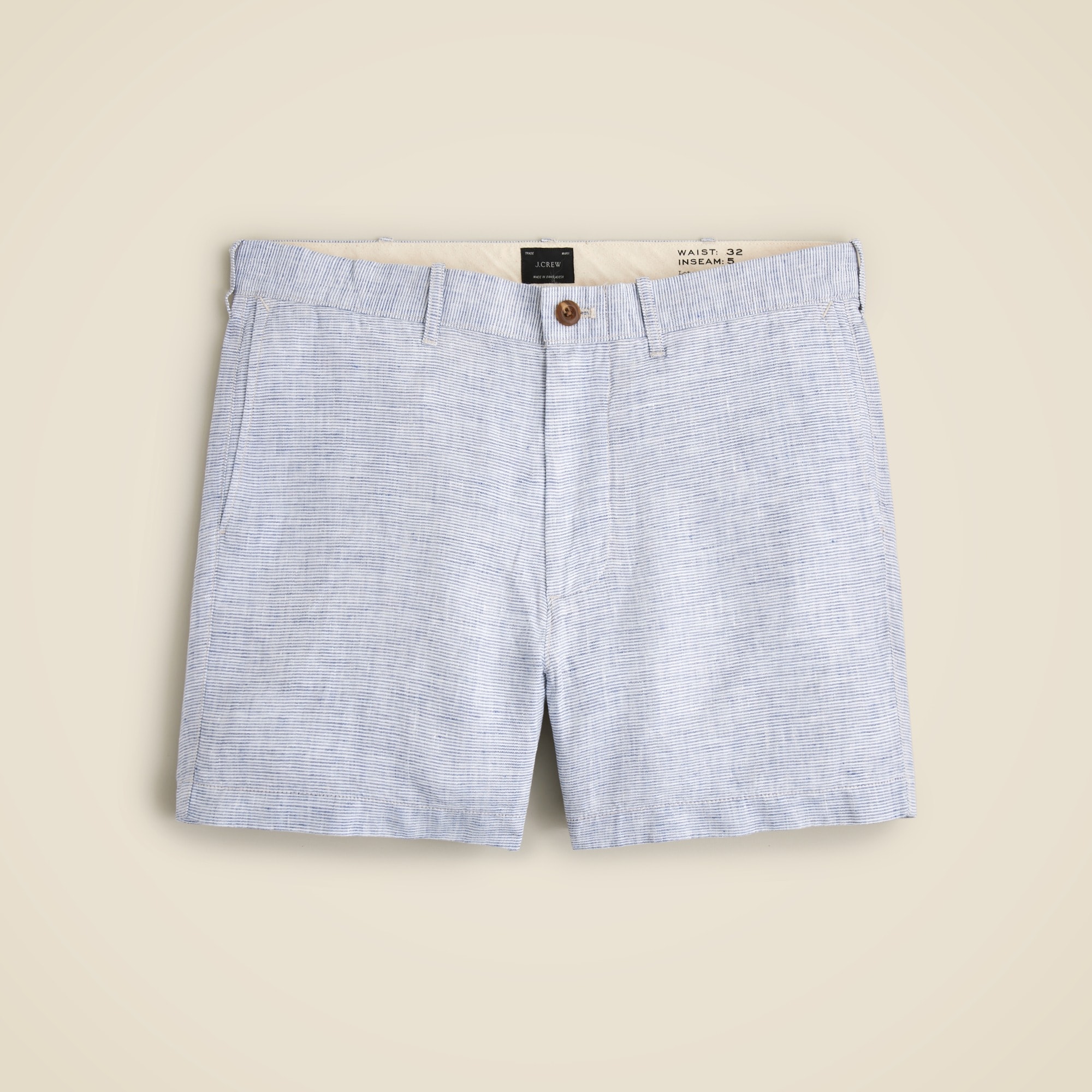 mens 5&quot; linen short