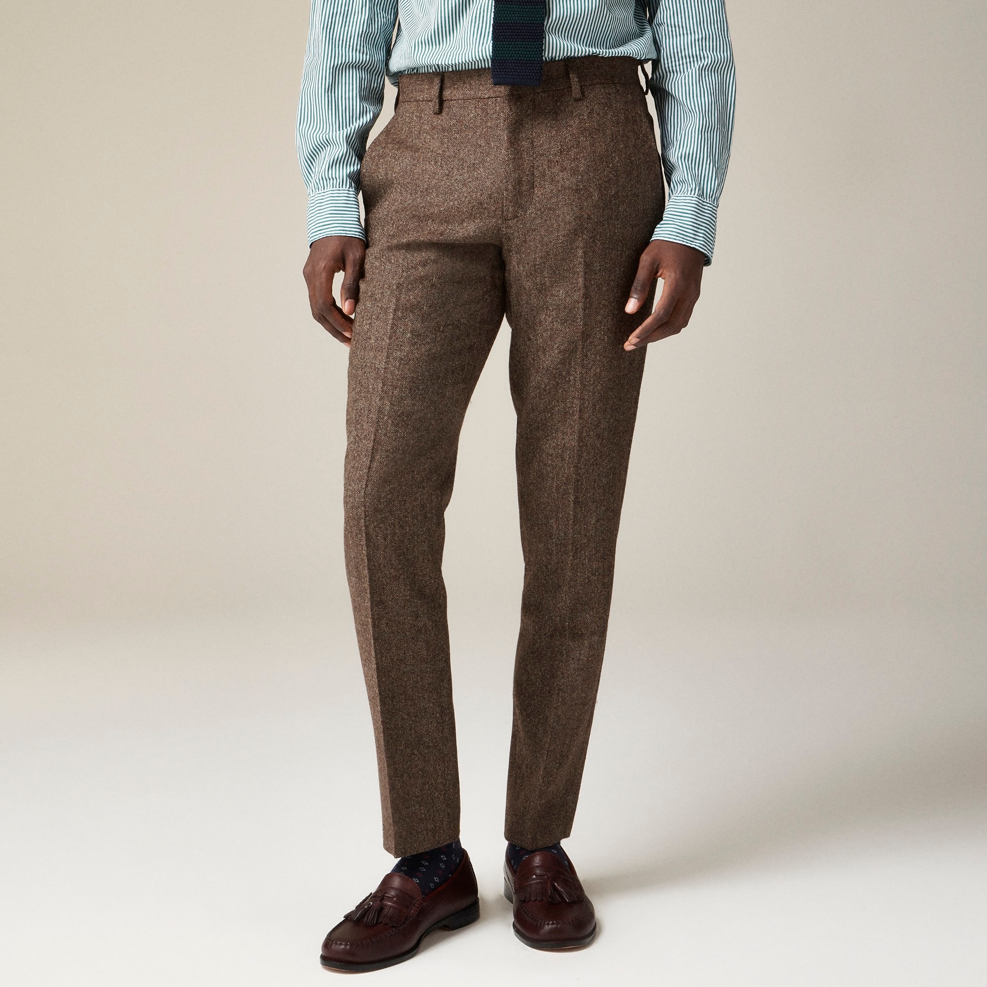 mens Ludlow Slim-fit suit pant in English wool tweed