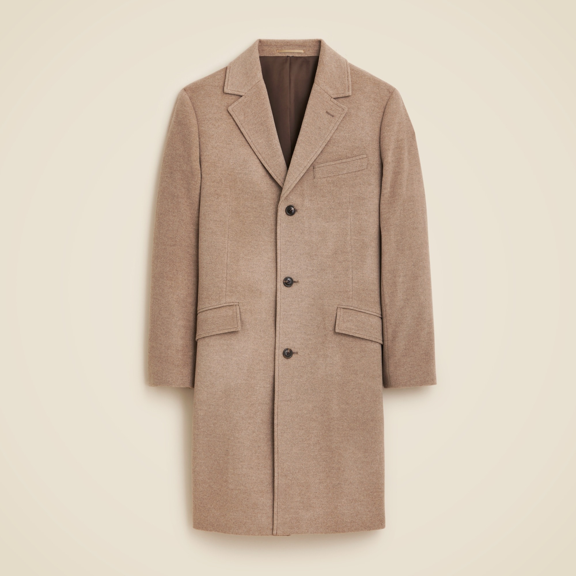 mens Rivington topcoat in Italian wool blend