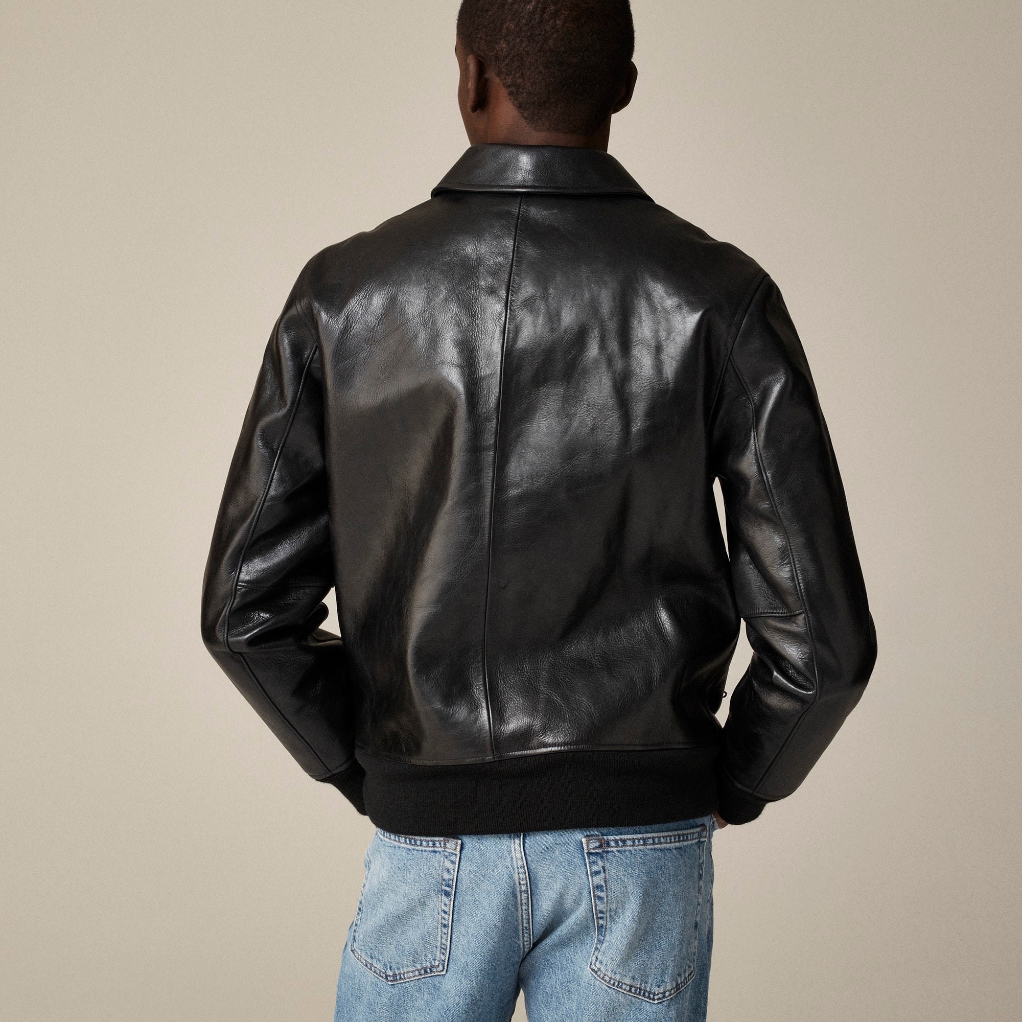 Limited-edition flight jacket in Italian leather