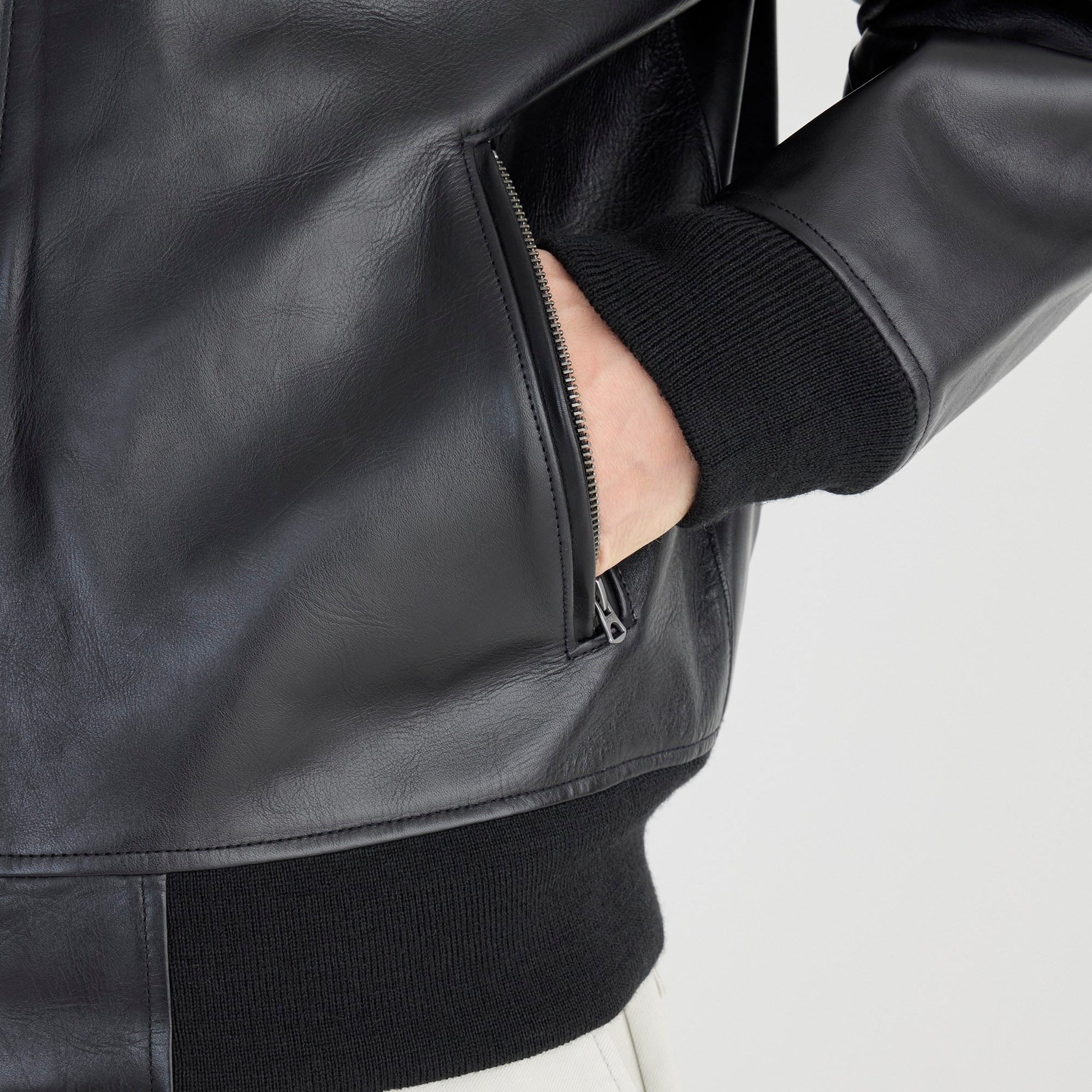 Limited-edition flight jacket in Italian leather