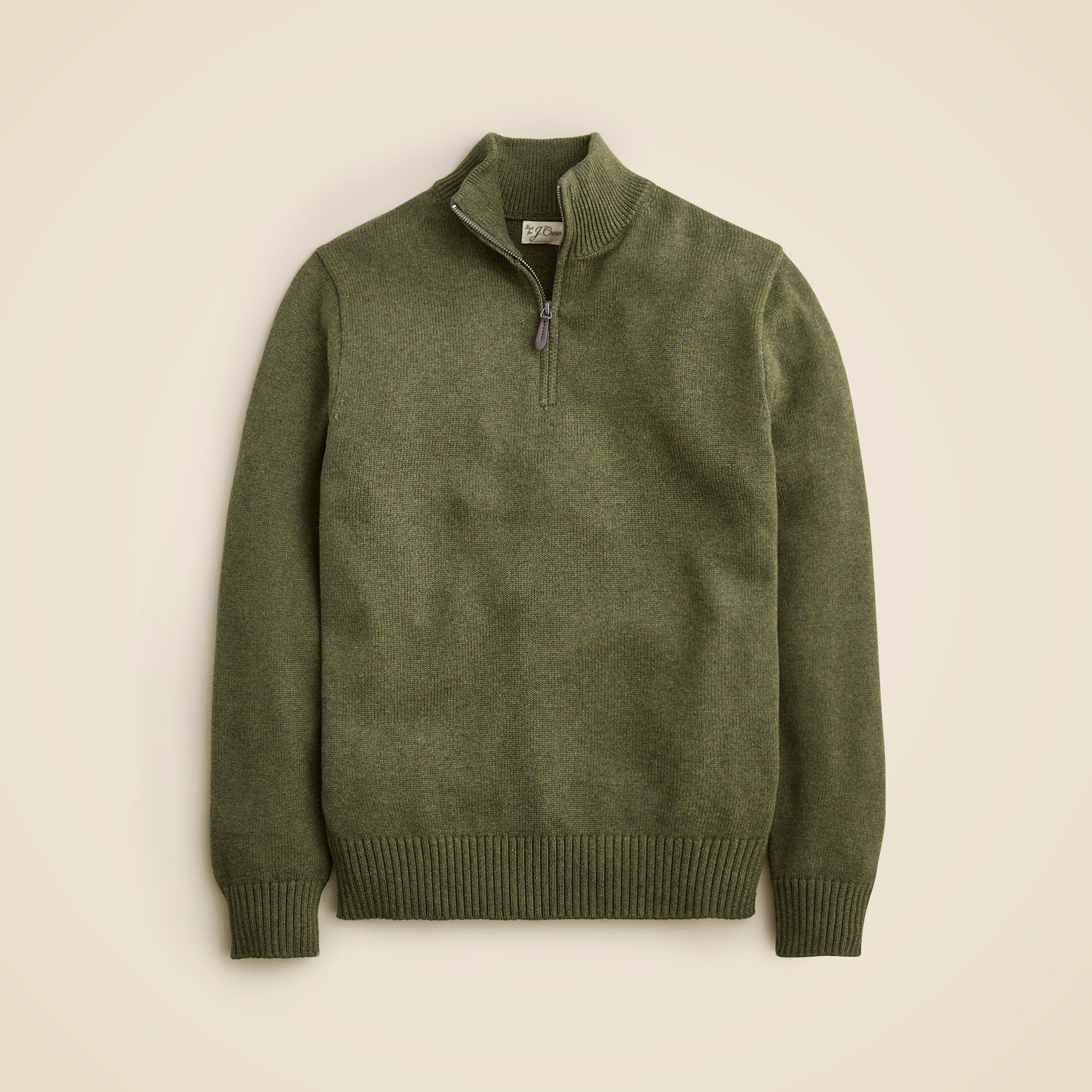 mens Heritage cotton half-zip sweater