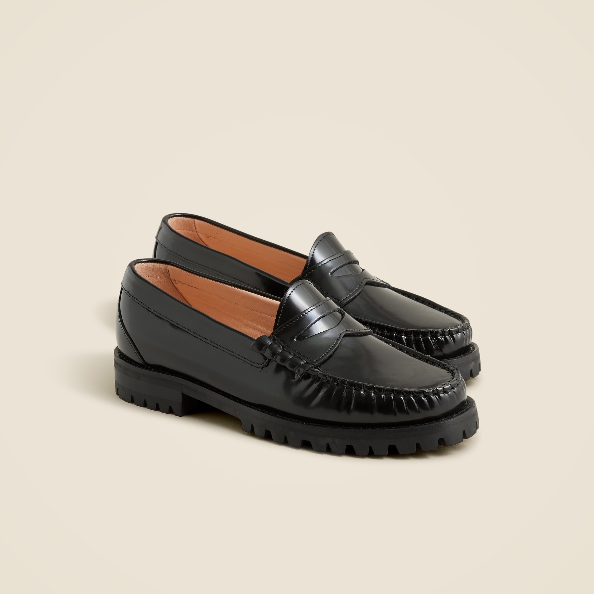 womens Winona lug-sole penny loafers in spazzolato leather