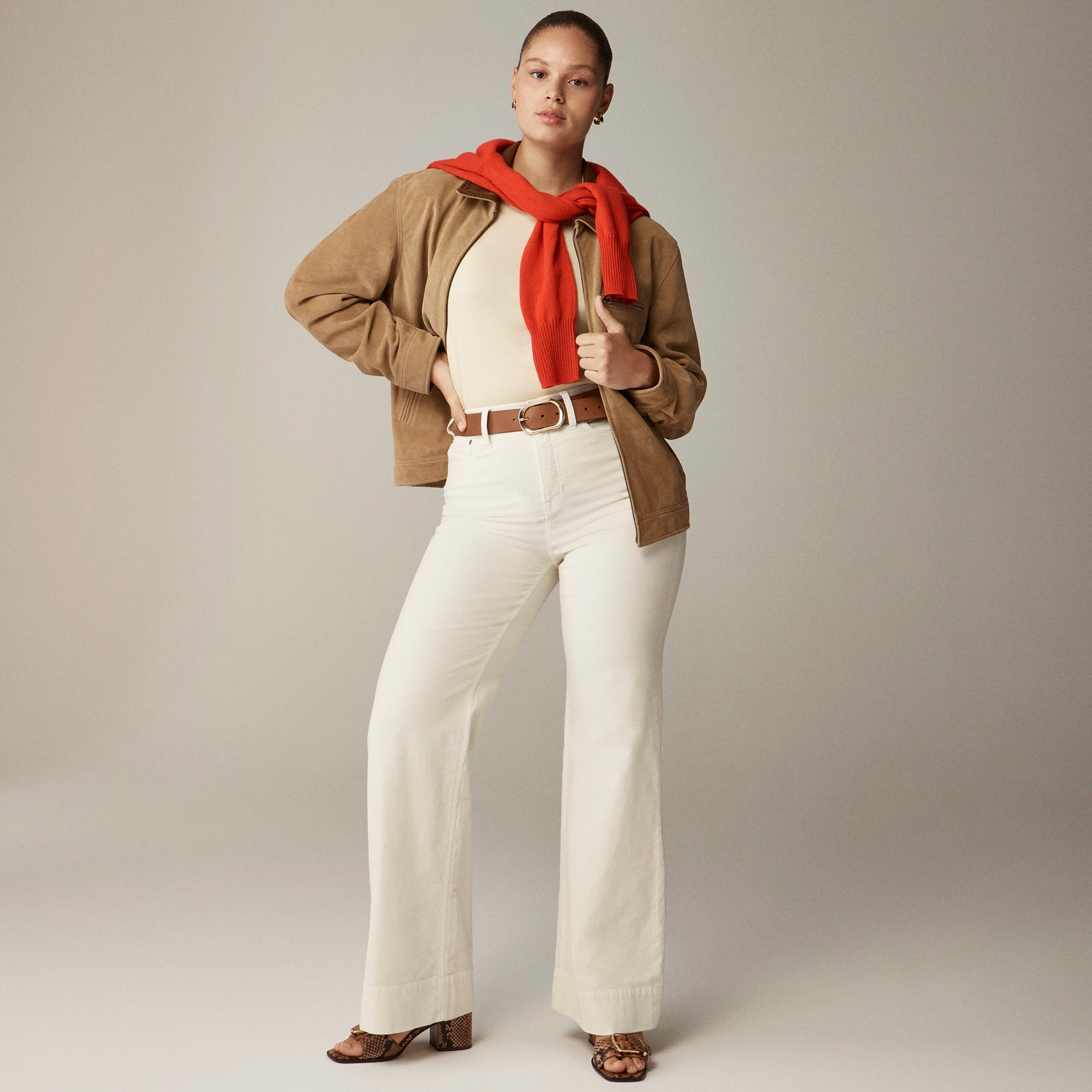 womens Wide-leg corduroy trouser