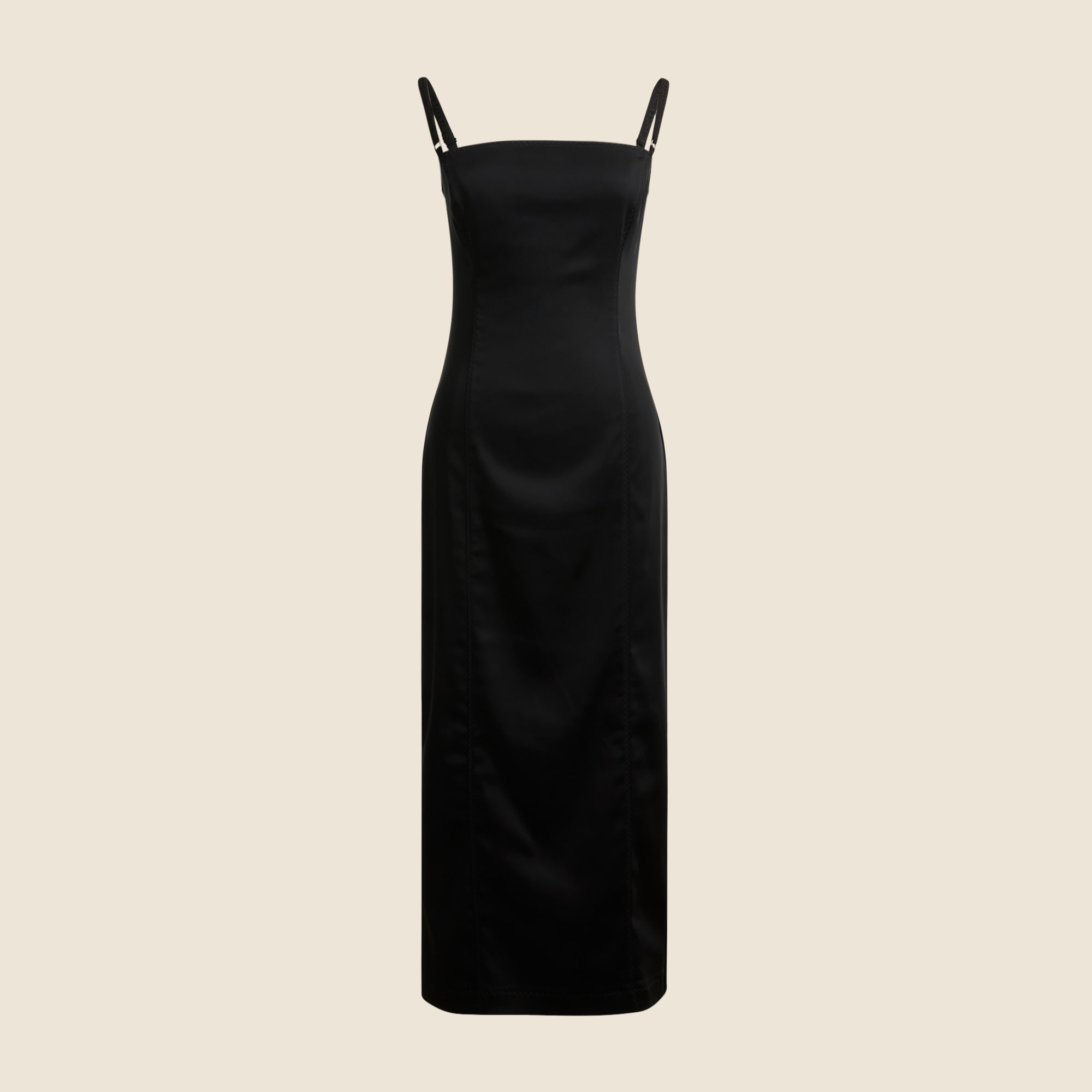  Collection fitted midi dress in stretch satin