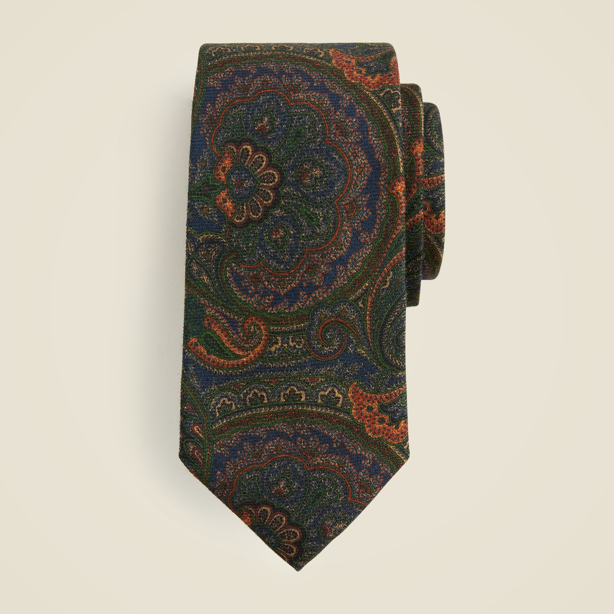 mens Italian wool tie in paisley