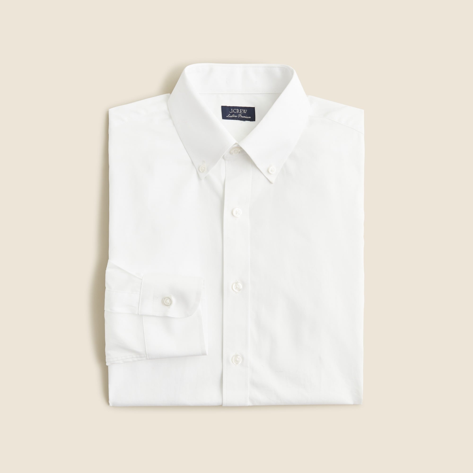 Ludlow Premium fine cotton dress shirt with button-down collar