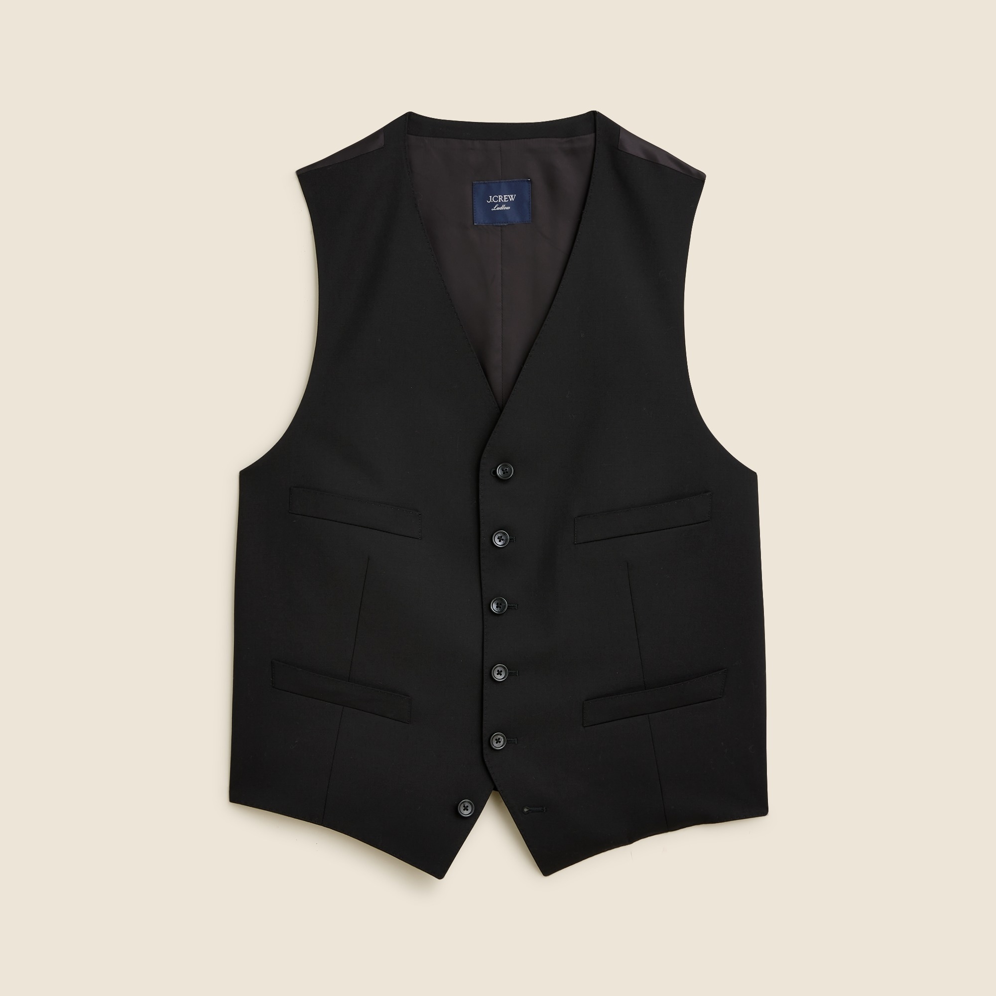 mens Ludlow Slim-fit tuxedo vest in Italian wool