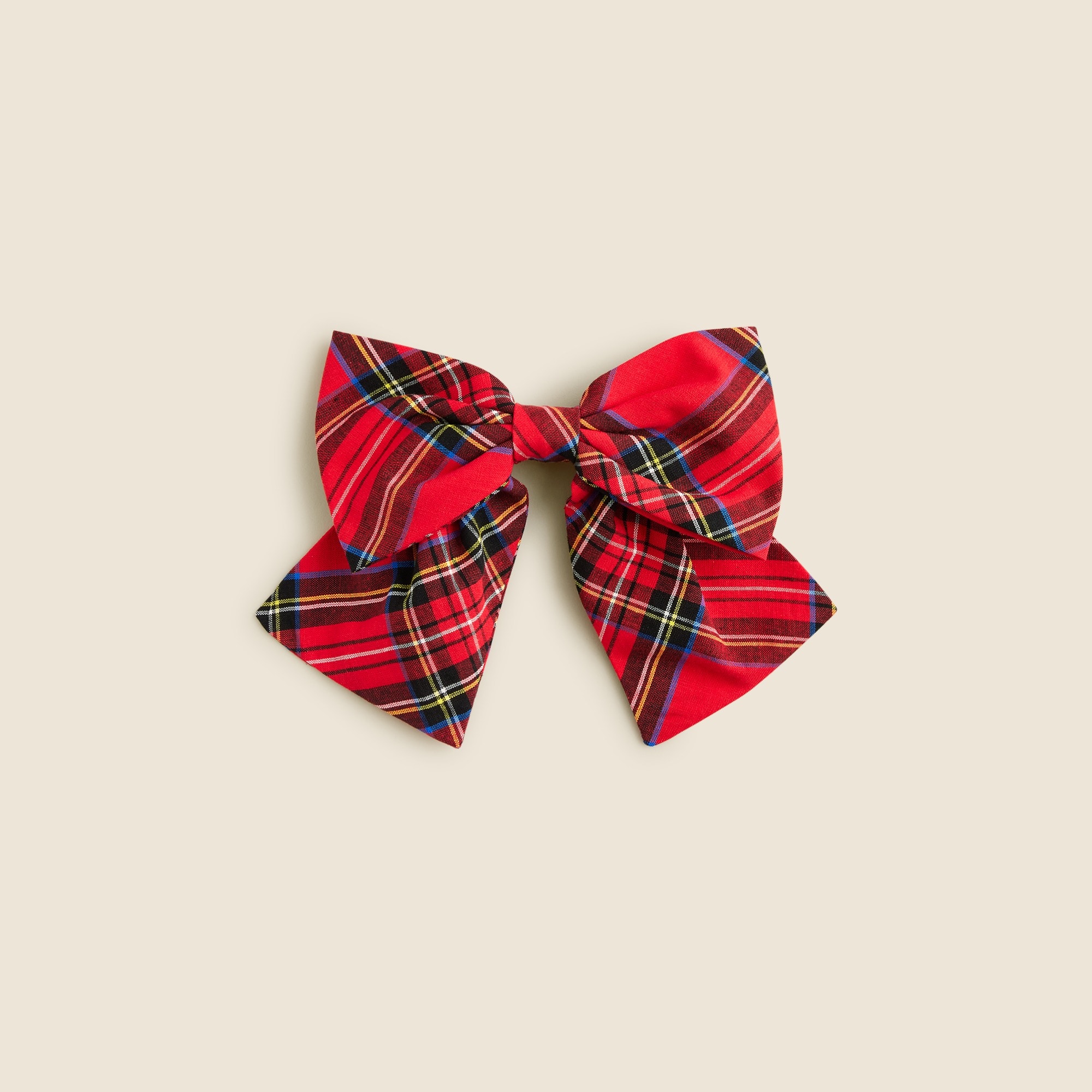 womens Oversized tartan bow hair clip