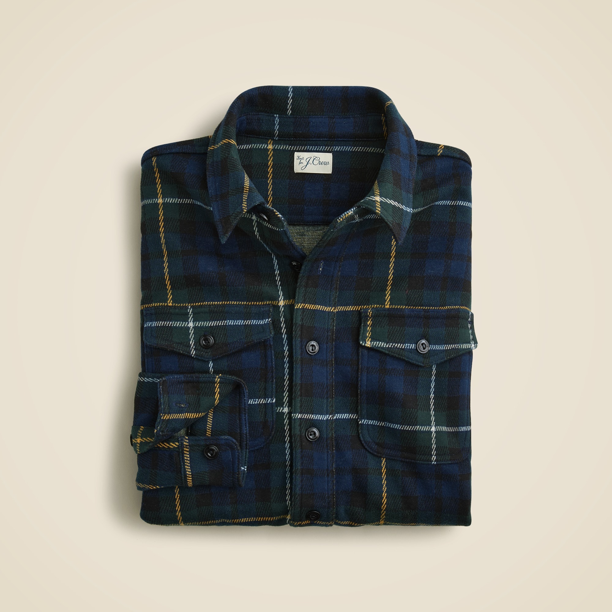 mens Seaboard soft-knit shirt in plaid