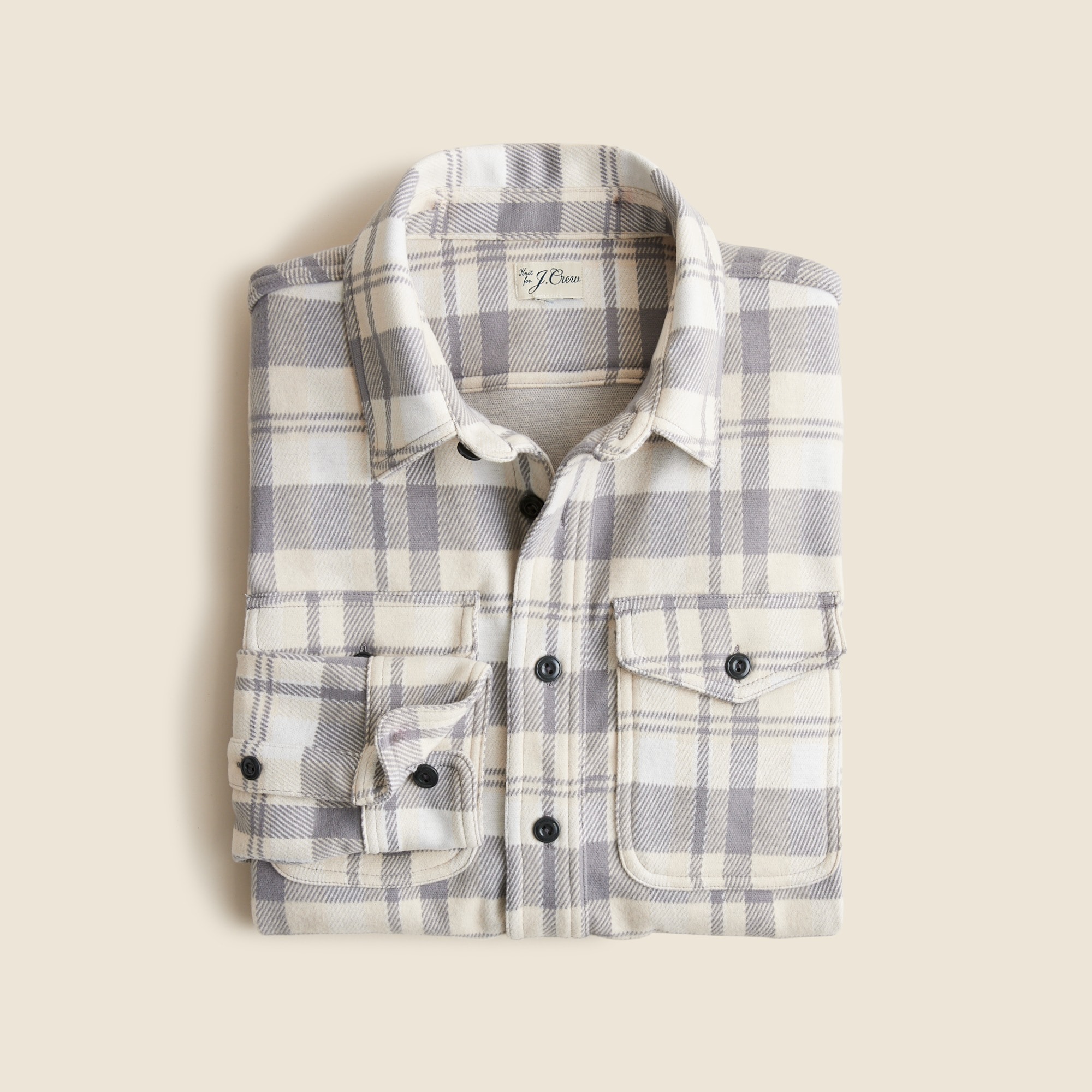 mens Seaboard soft-knit shirt in plaid