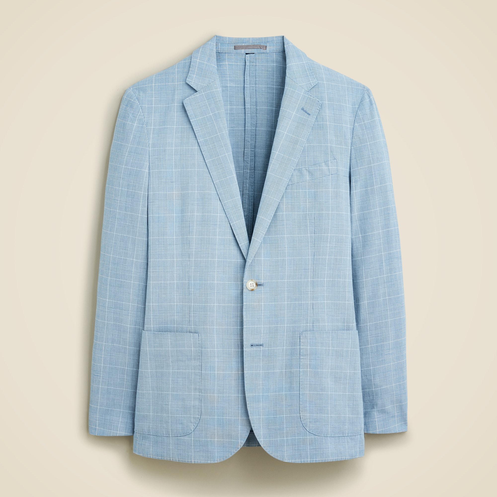  Ludlow Slim-fit unstructured blazer in Irish cotton-linen blend