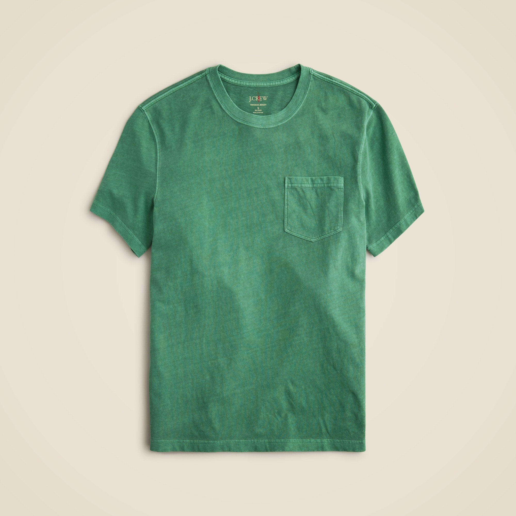 mens Vintage-wash cotton pocket T-shirt