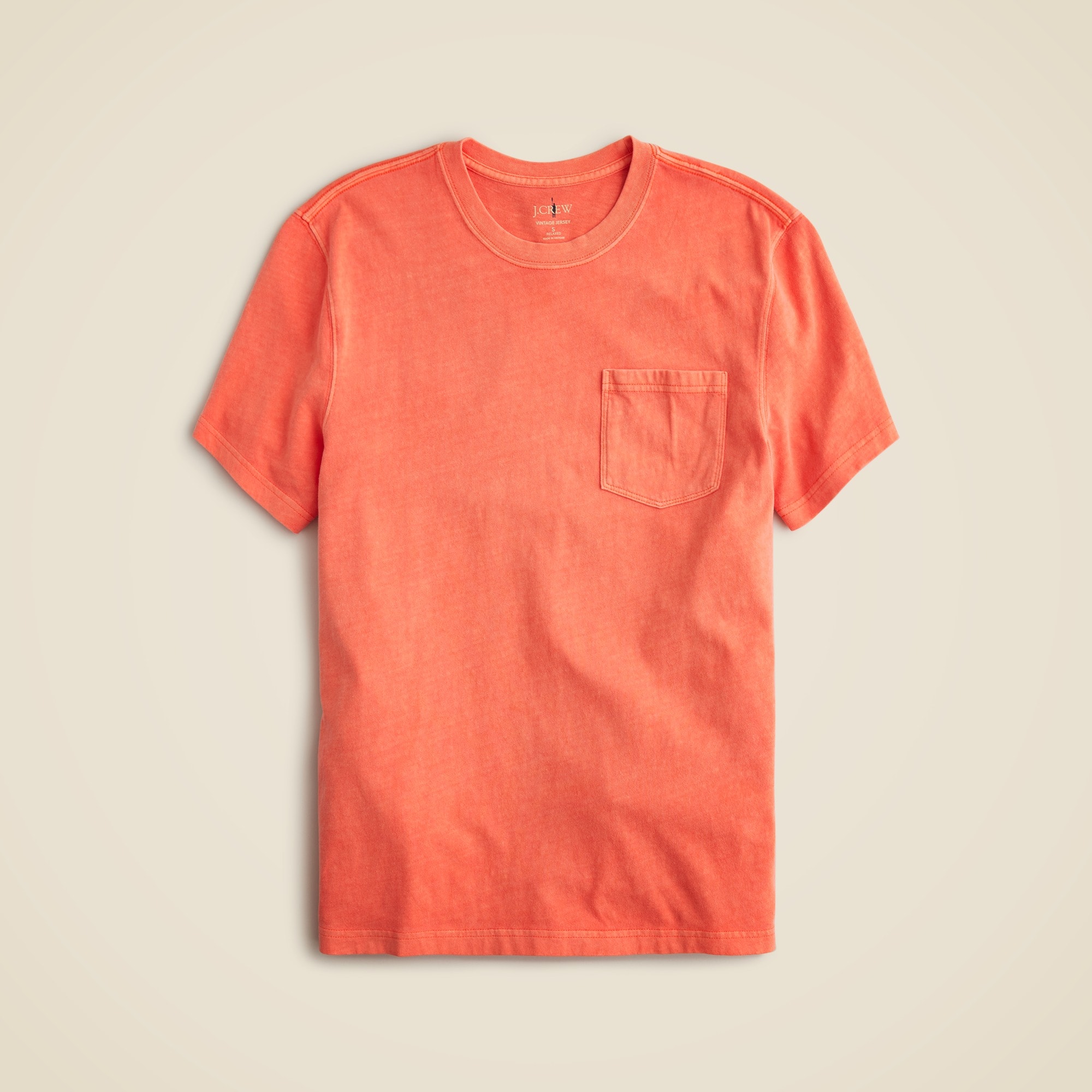  Vintage-wash cotton pocket T-shirt