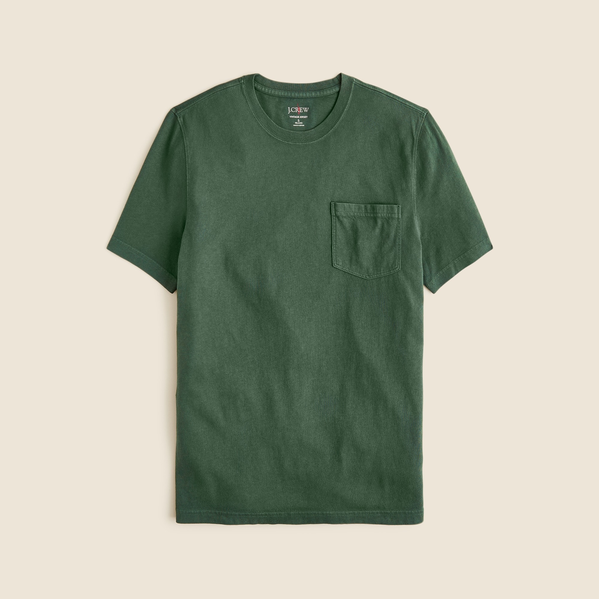  Vintage-wash cotton pocket T-shirt