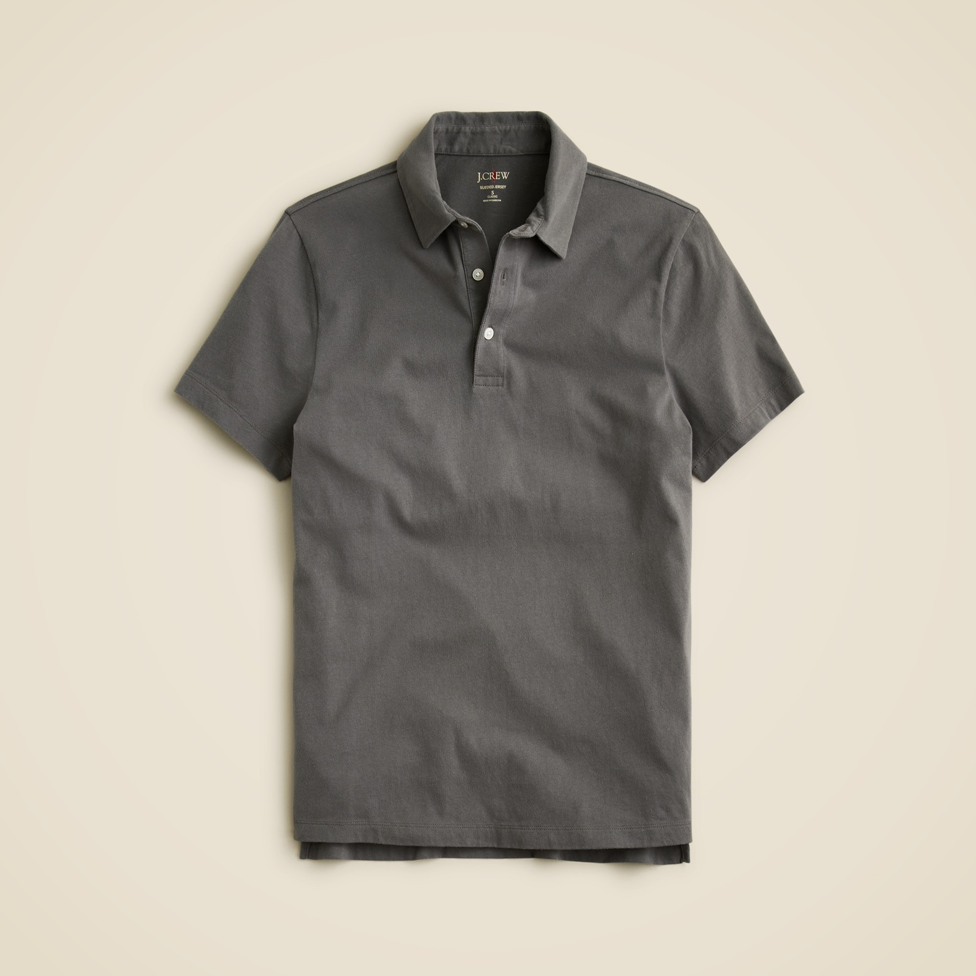 mens Sueded cotton polo shirt