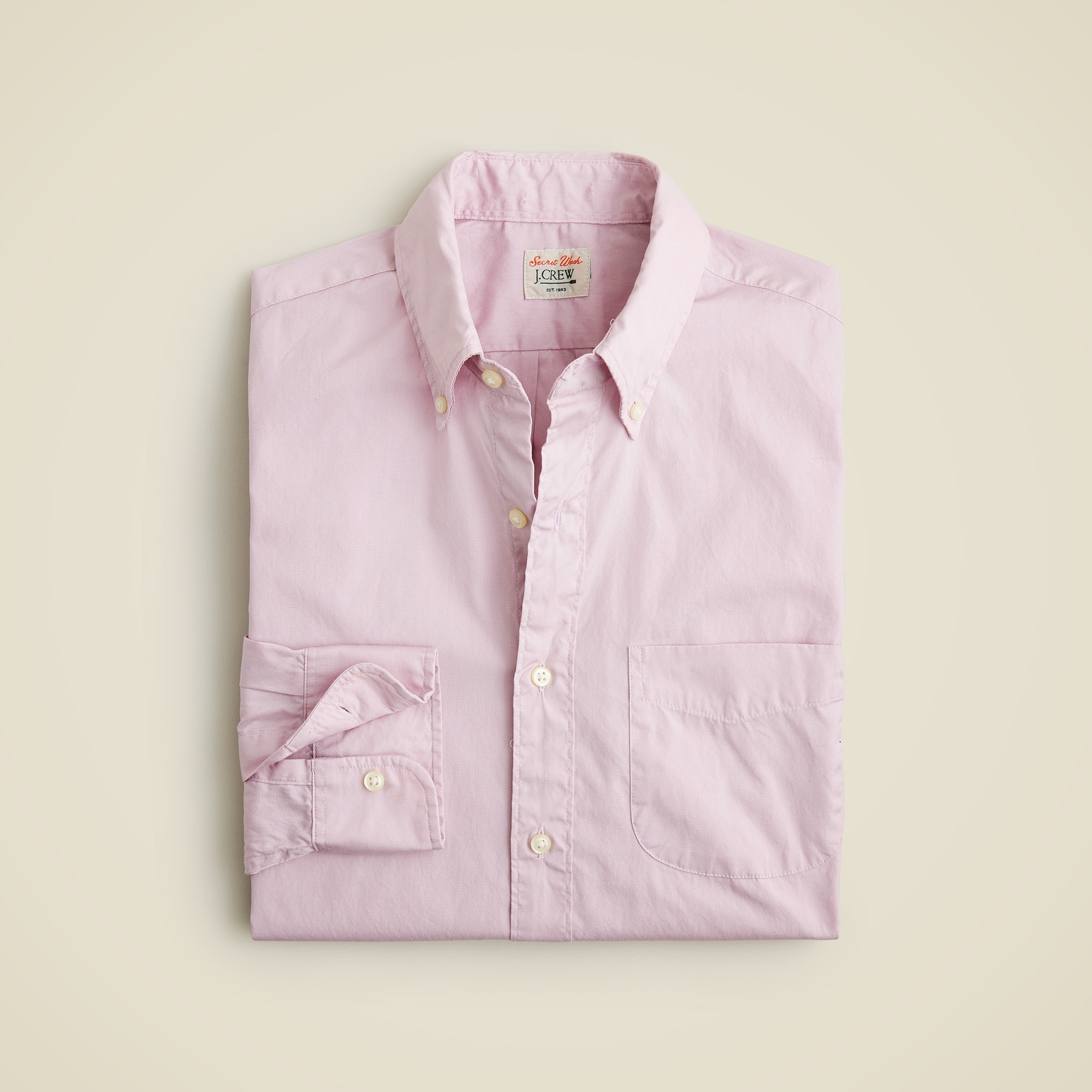 mens Secret Wash cotton poplin shirt