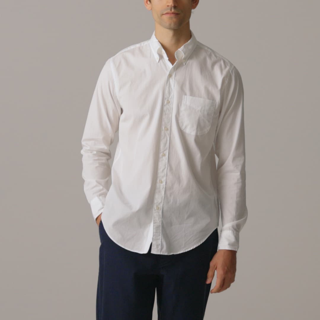 Secret Wash cotton poplin shirt