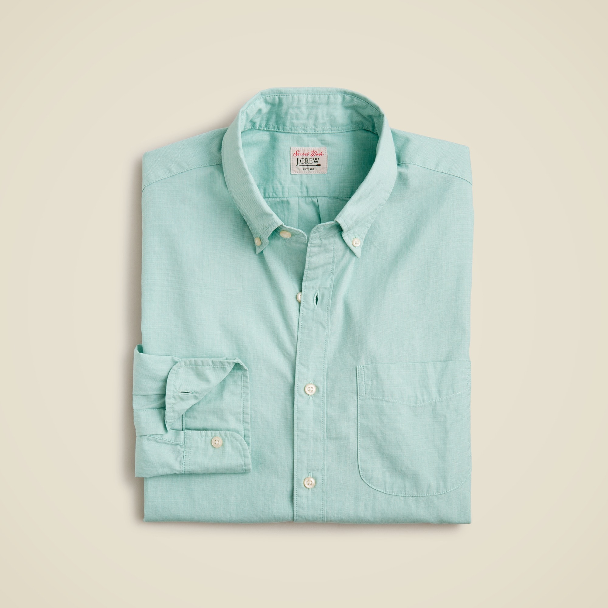 mens Secret Wash cotton poplin shirt