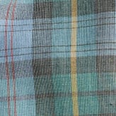 Slim Secret Wash cotton poplin shirt HENRY TARTAN BLUE GREEN