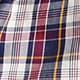 Secret Wash cotton poplin shirt KOSTAS PLAID NAVY BURGU