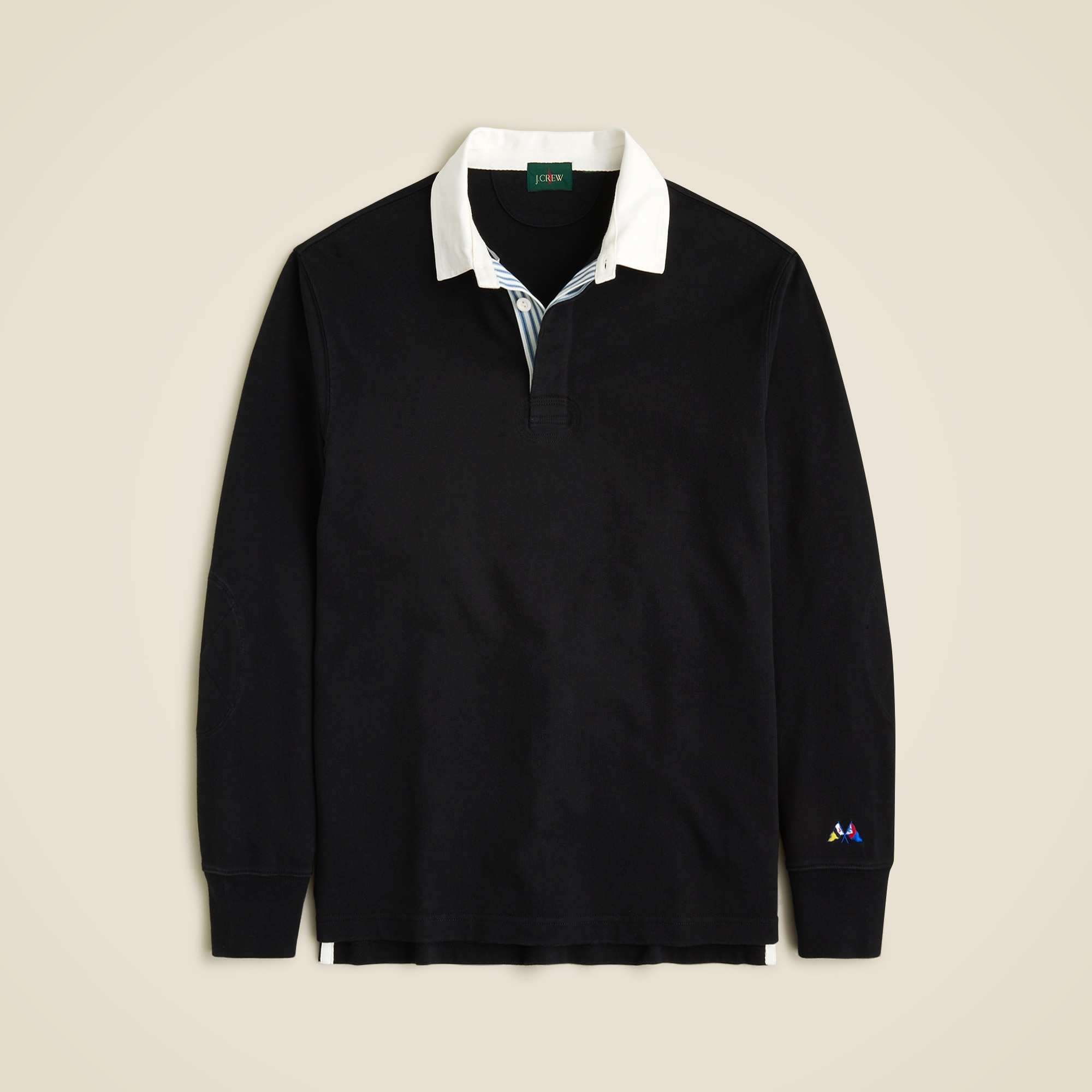 mens Rugby shirt with striped placket