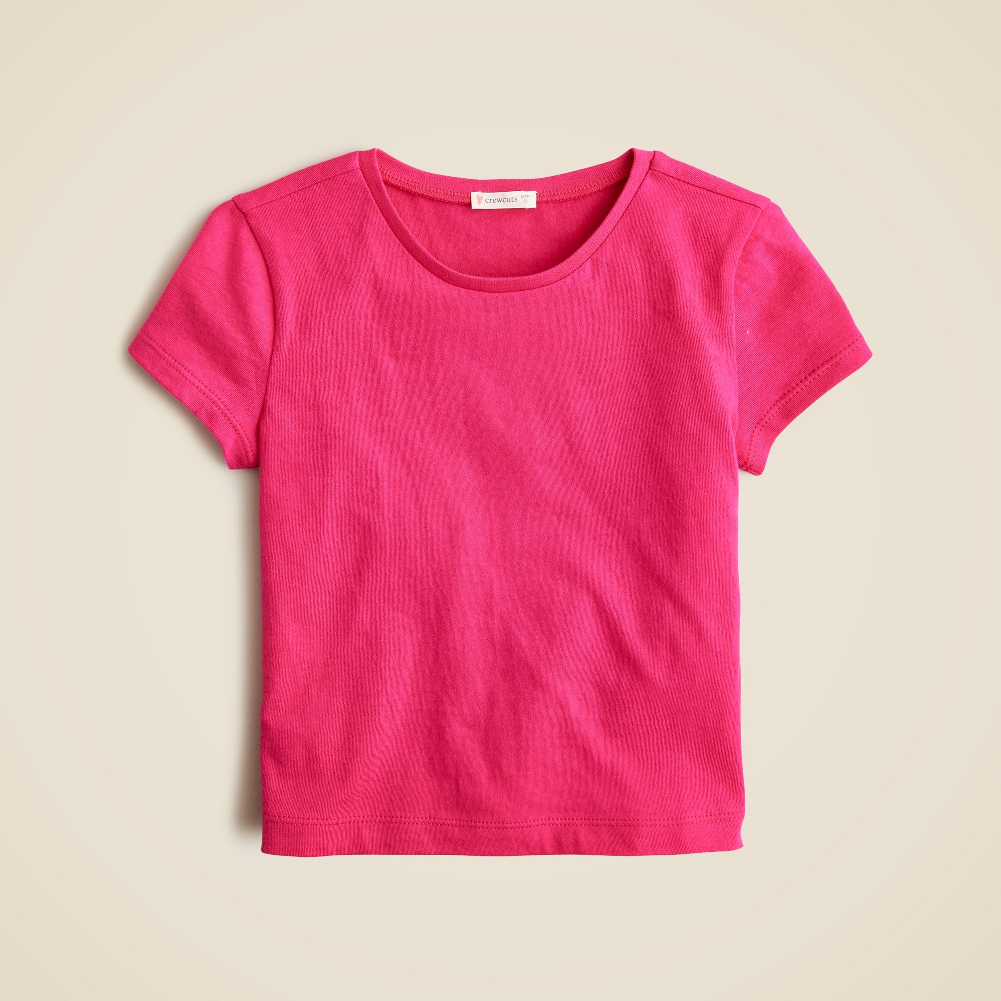 girls Girls' shrunken T-shirt in vintage jersey