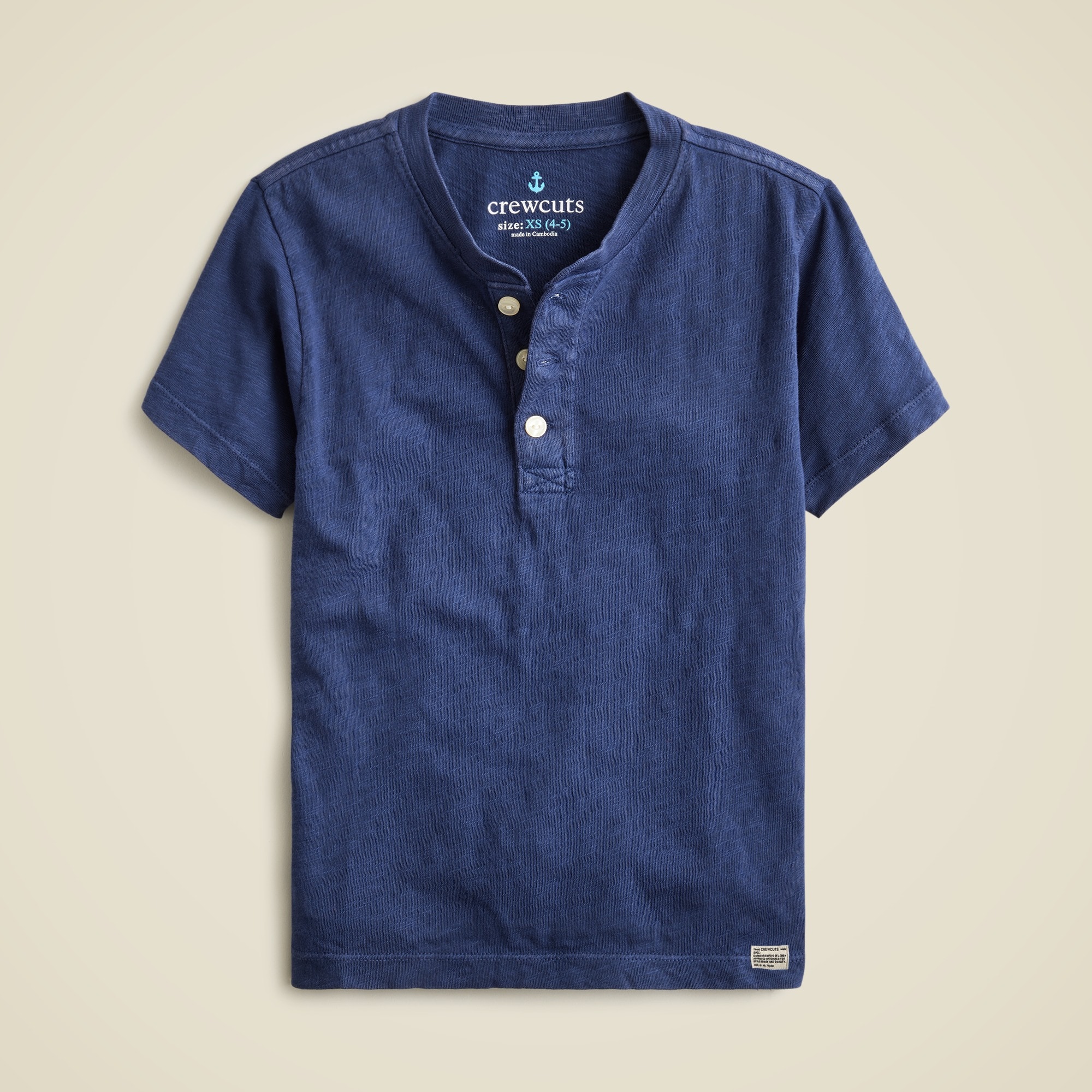 boys Kids' short-sleeve garment-dyed henley