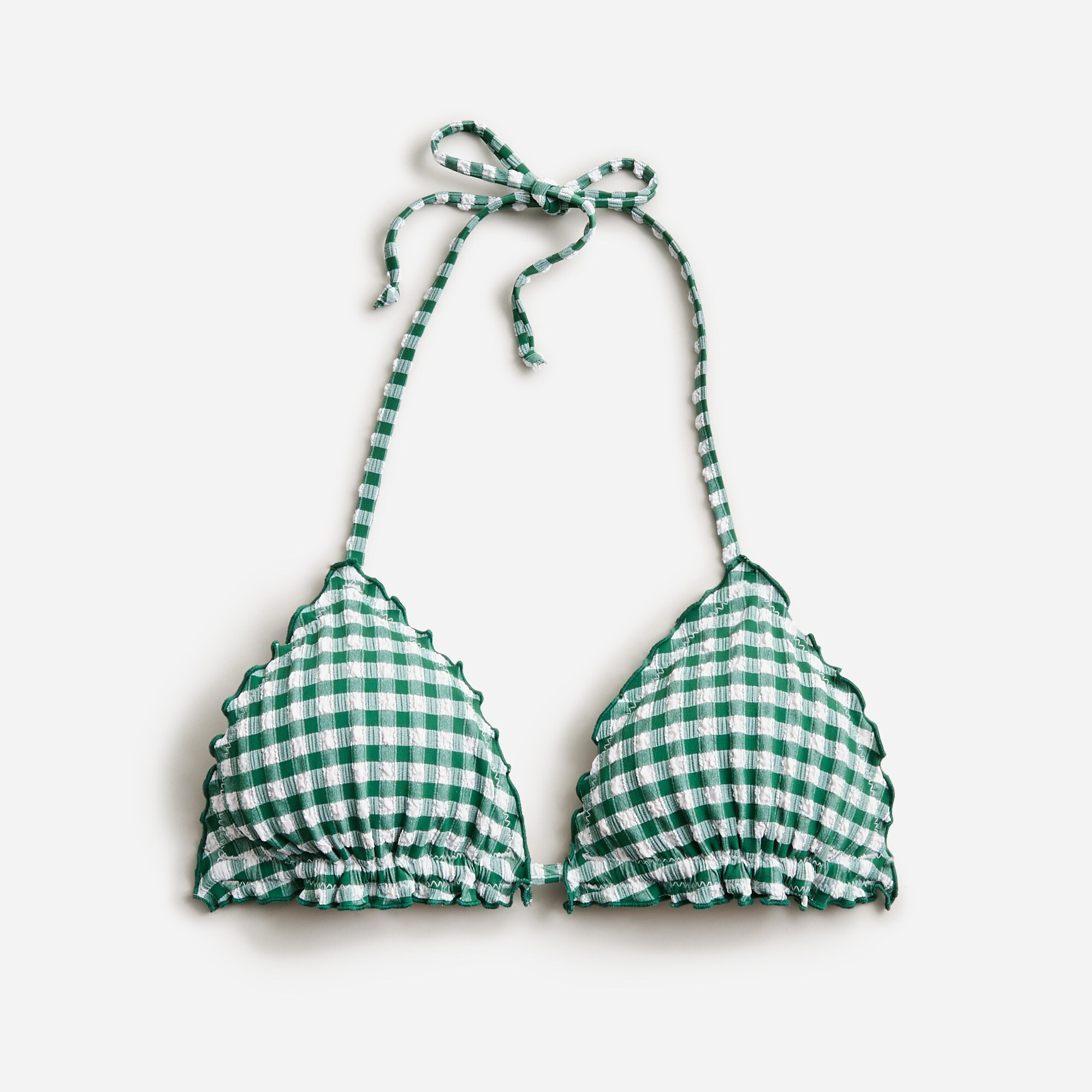  String bikini top in gingham